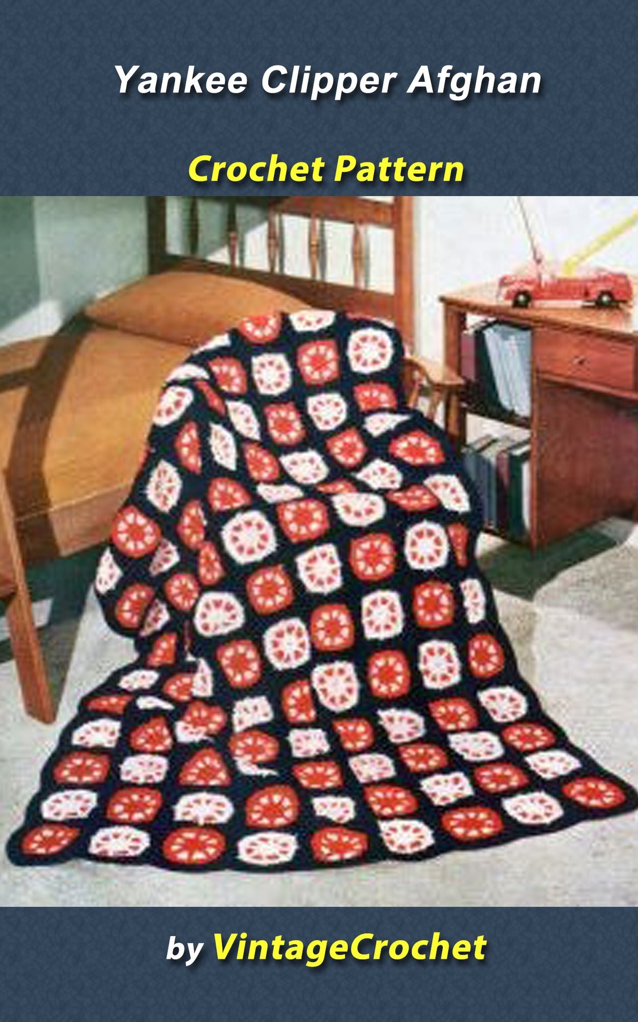 Yankee Clipper Afghan Vintage Crochet Pattern