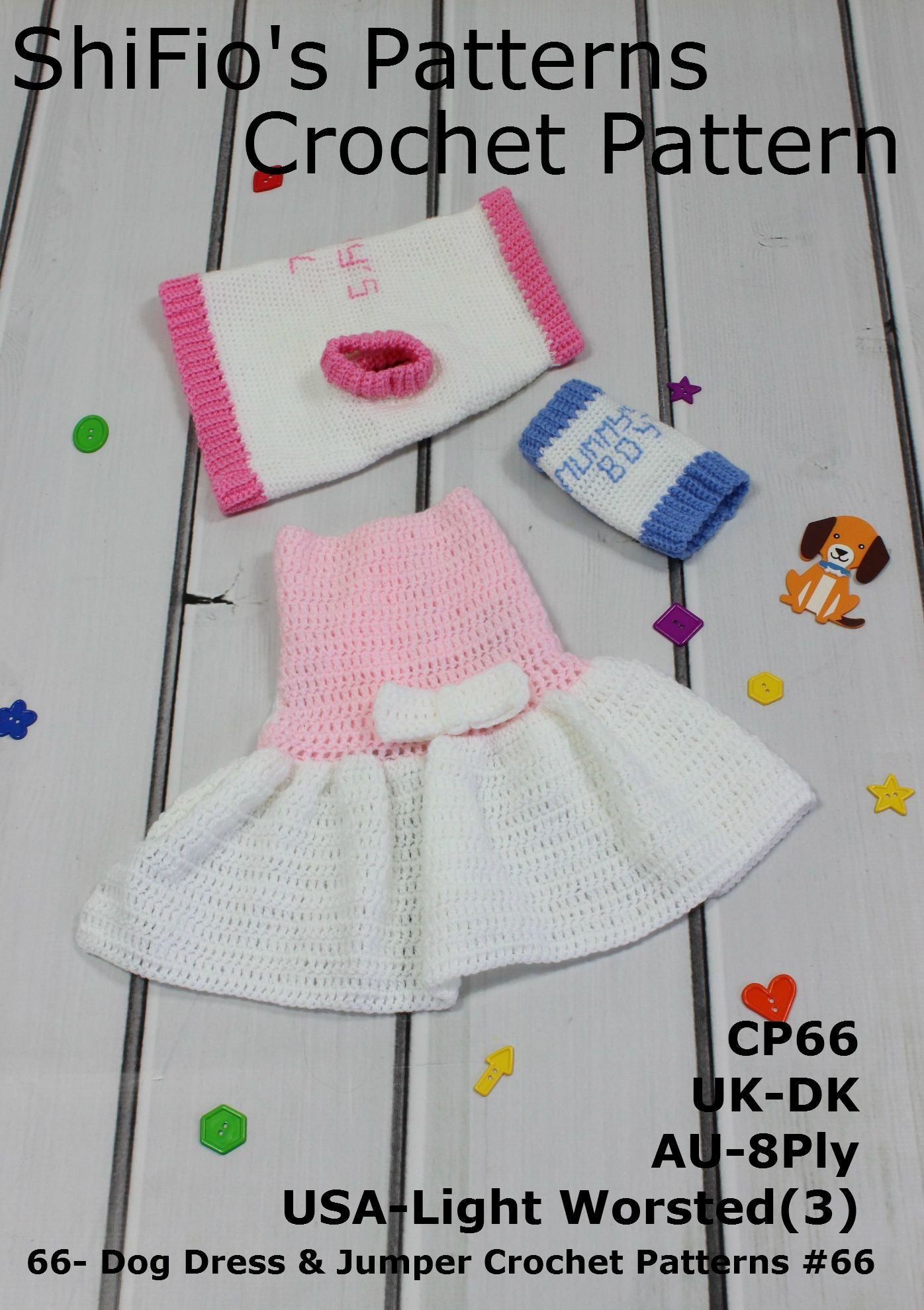 66- Dog Dress & Jumper Crochet Patterns #66