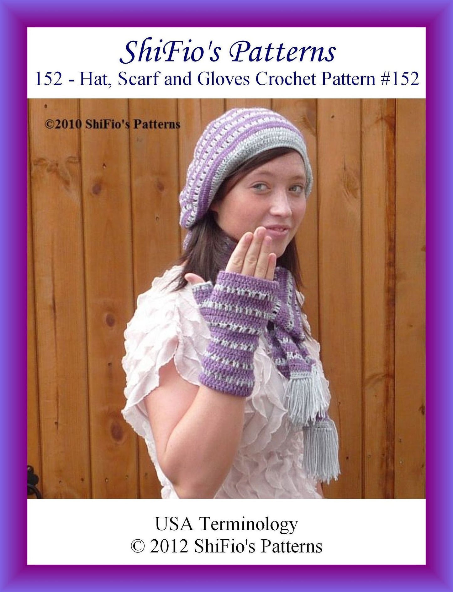 152- Hat, Scarf and Gloves Crochet Patterns #152