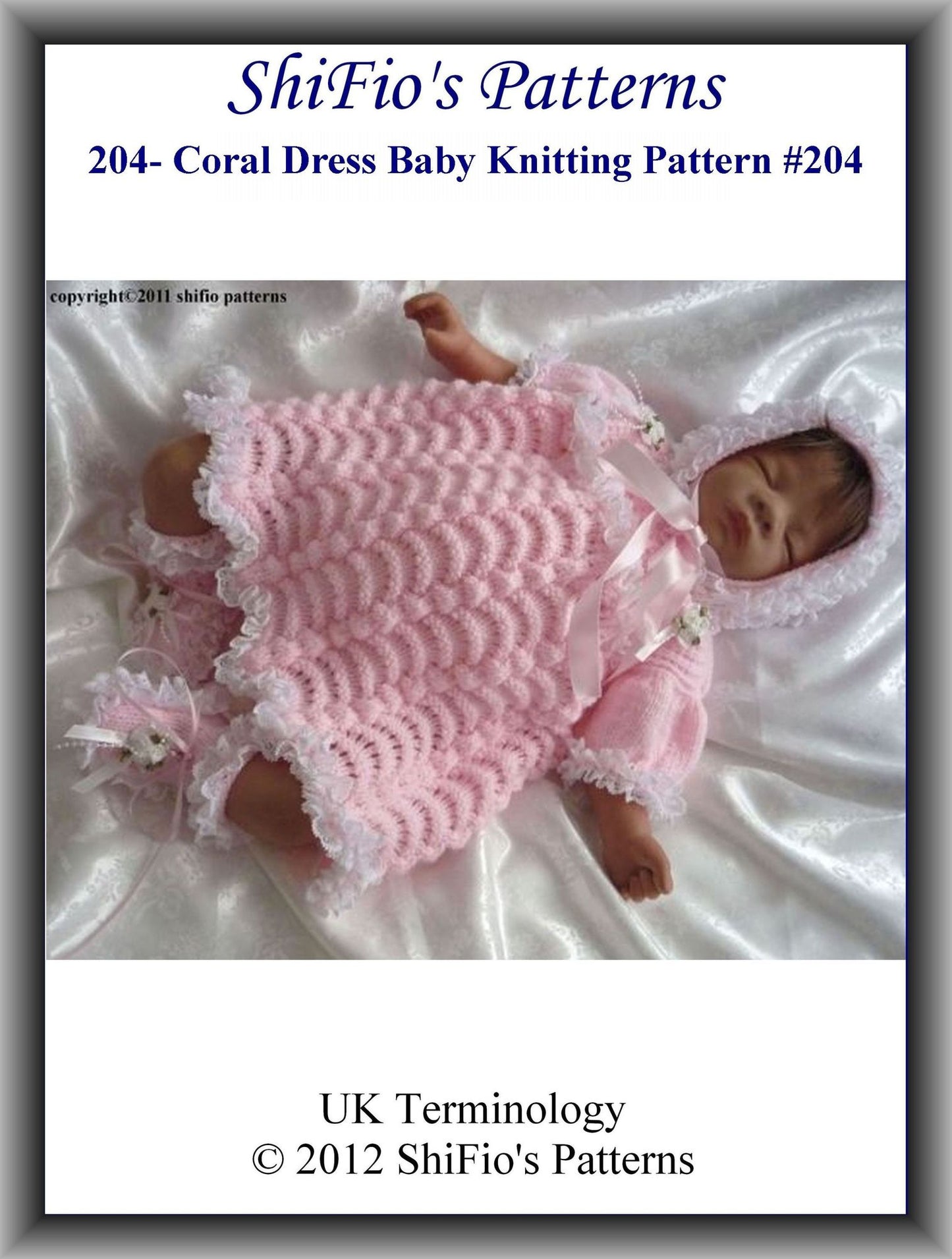 204- Coral Baby Dress Knitting Pattern #204