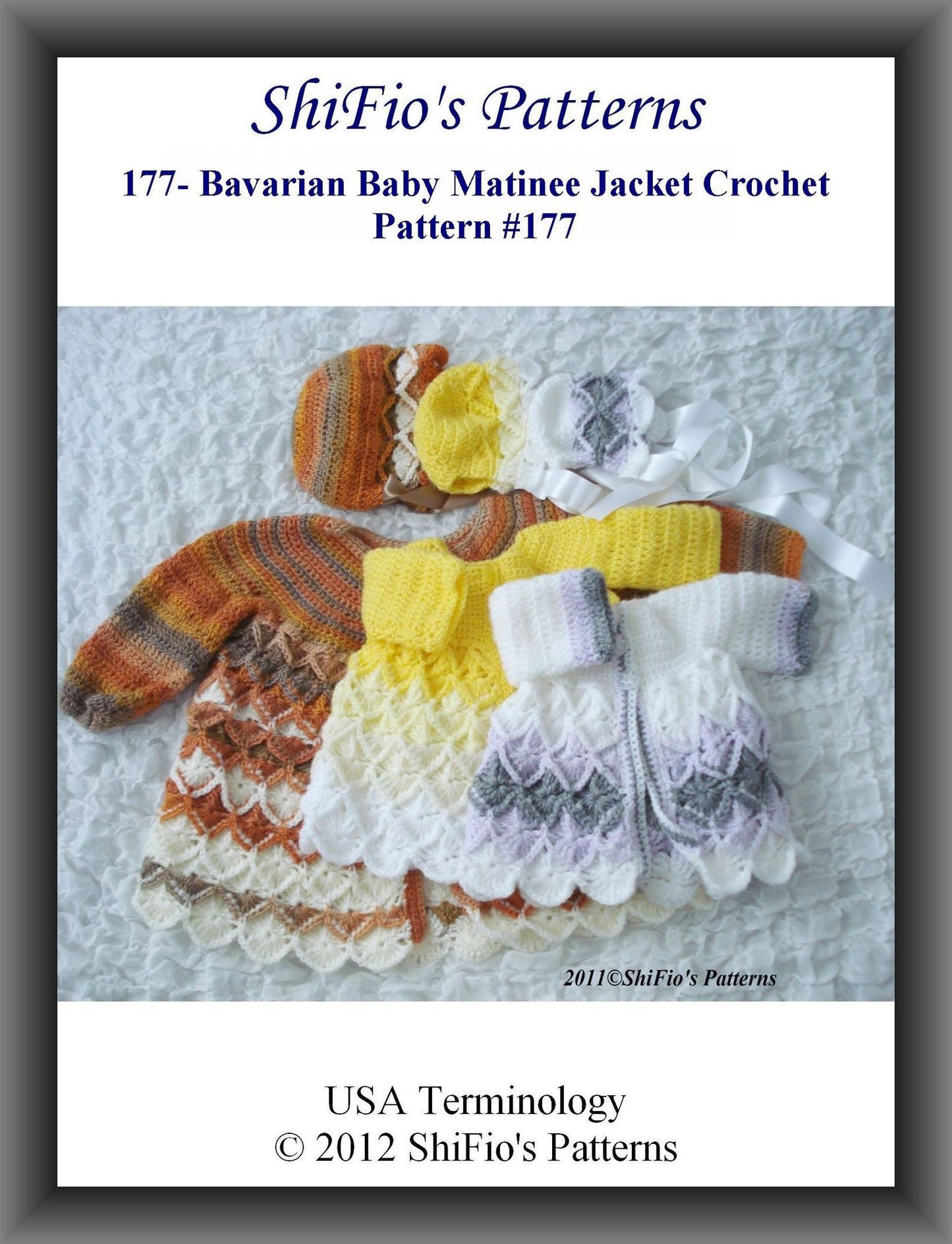 177- Bavarian Baby Matinee Jacket Crochet Patterns #177
