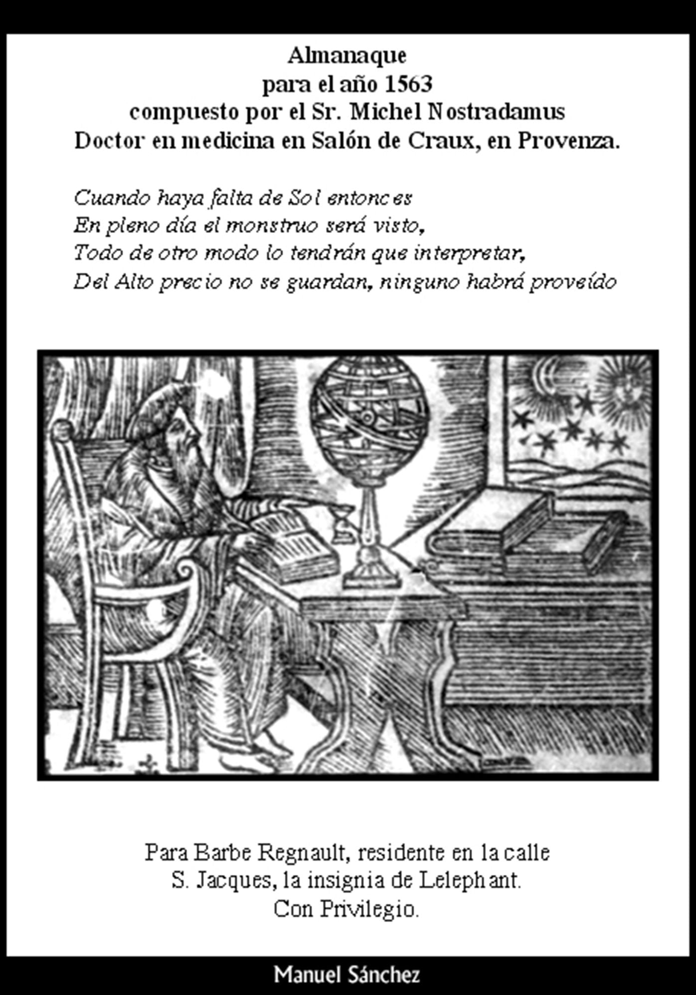 Almanaque para 1563 de Nostradamus
