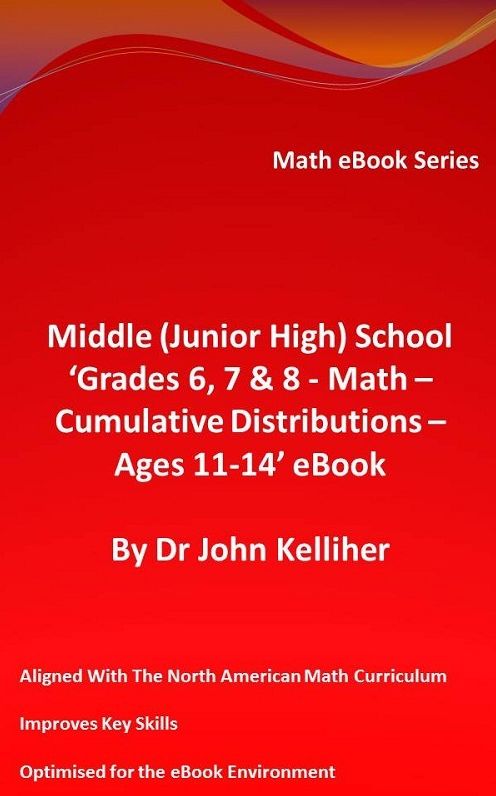 Middle (Junior High) School 'Grades 6, 7 & 8 - Math - Cumulative Distributions - Ages 11-14' eBook