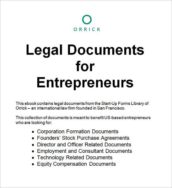 Legal Documents for Entrepreneurs