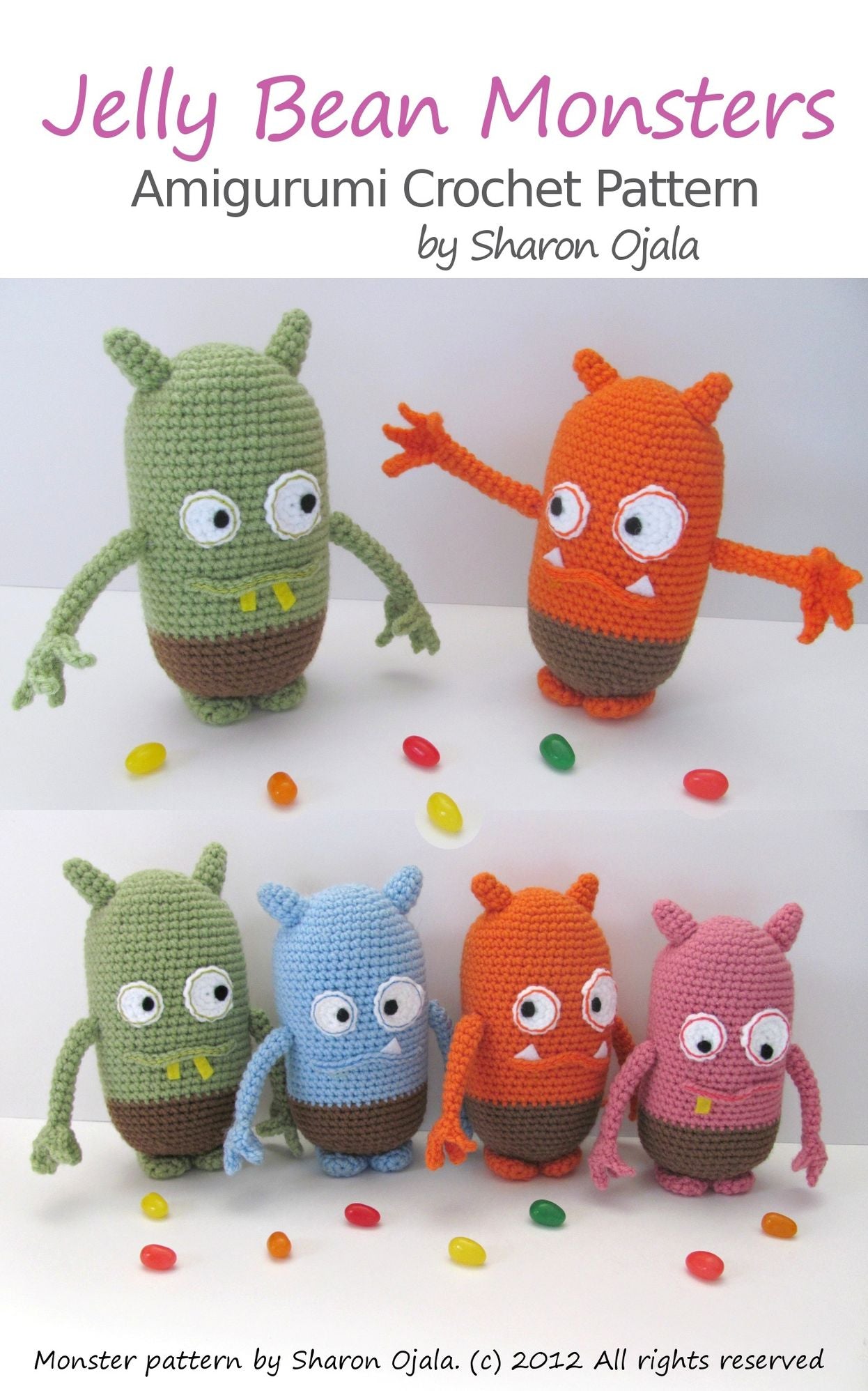 Jelly Bean Monsters Amigurumi Crochet Pattern