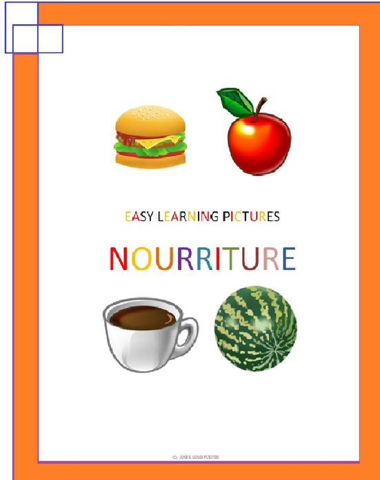 Easy Learning Pictures. Nourriture.