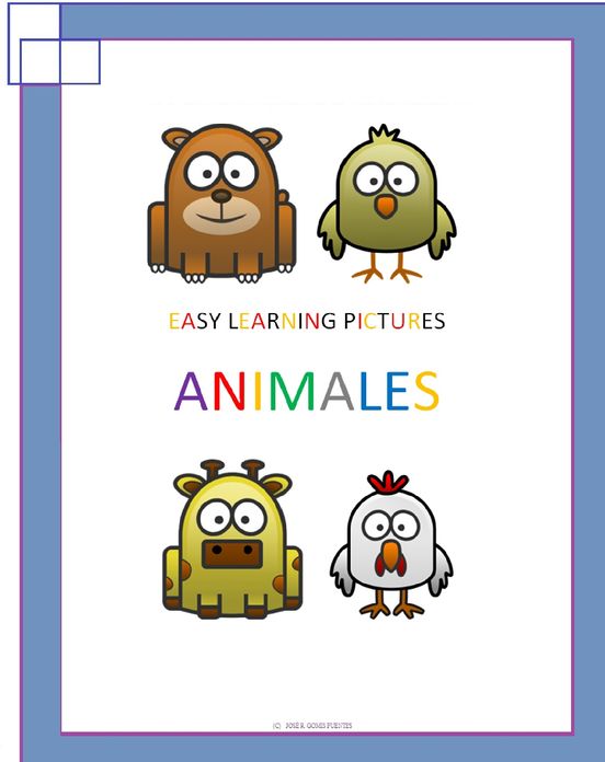Easy Learning Pictures. Los animales