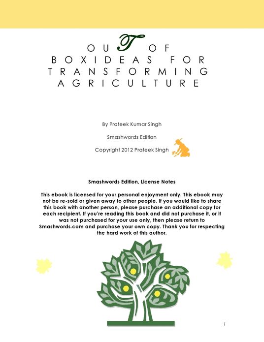 Out of Box Ideas for Transforming Agriculture