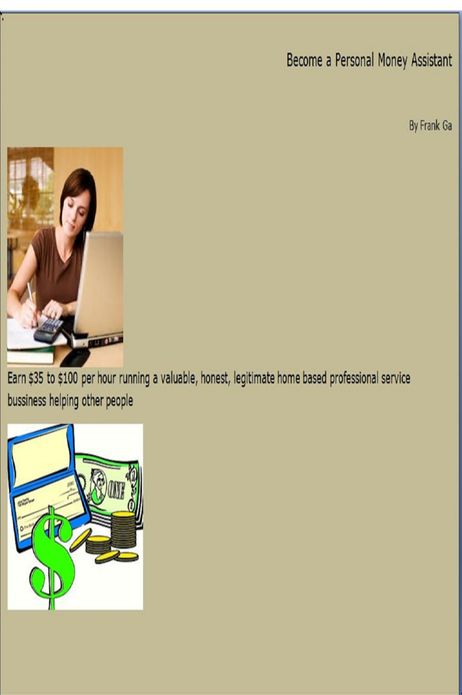 Become a Personal Money Assistant