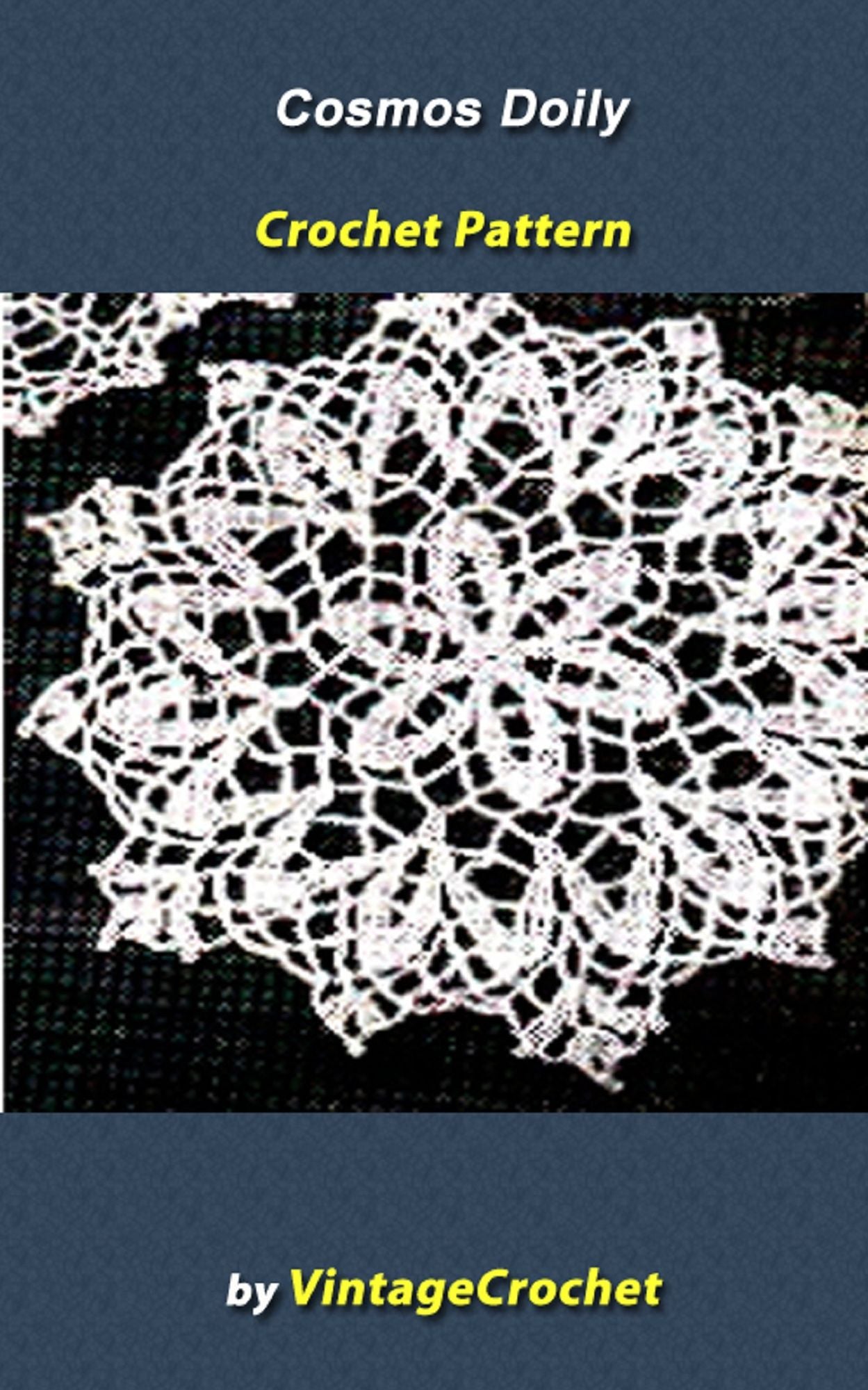 Cosmos Doily Vintage Crochet Pattern eBook