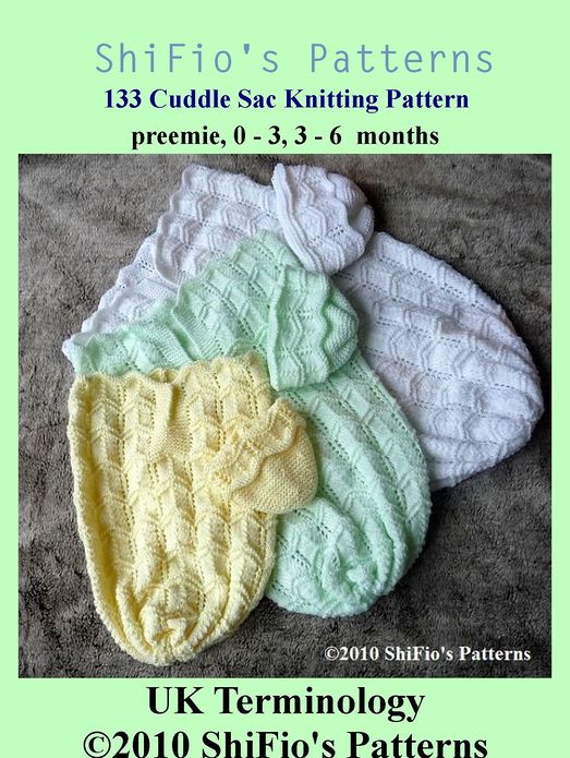 133 Cuddle Sac Knitting Pattern #133