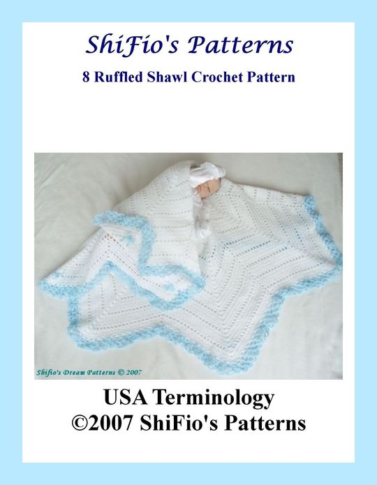 Ruffles & Bows Shawl Crochet Pattern #8