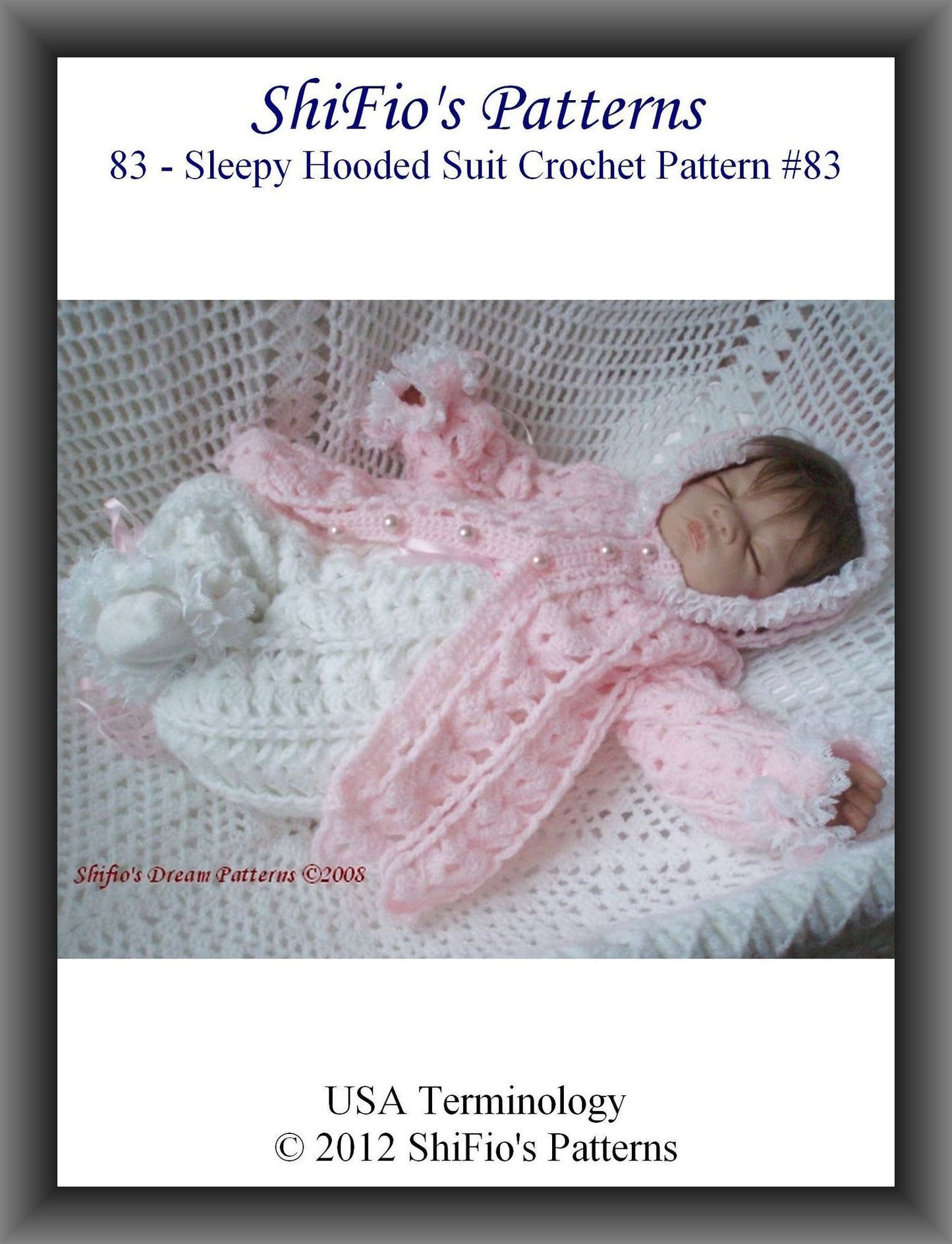 Pattern 83- Sleepy Hooded Suit Baby Crochet Pattern