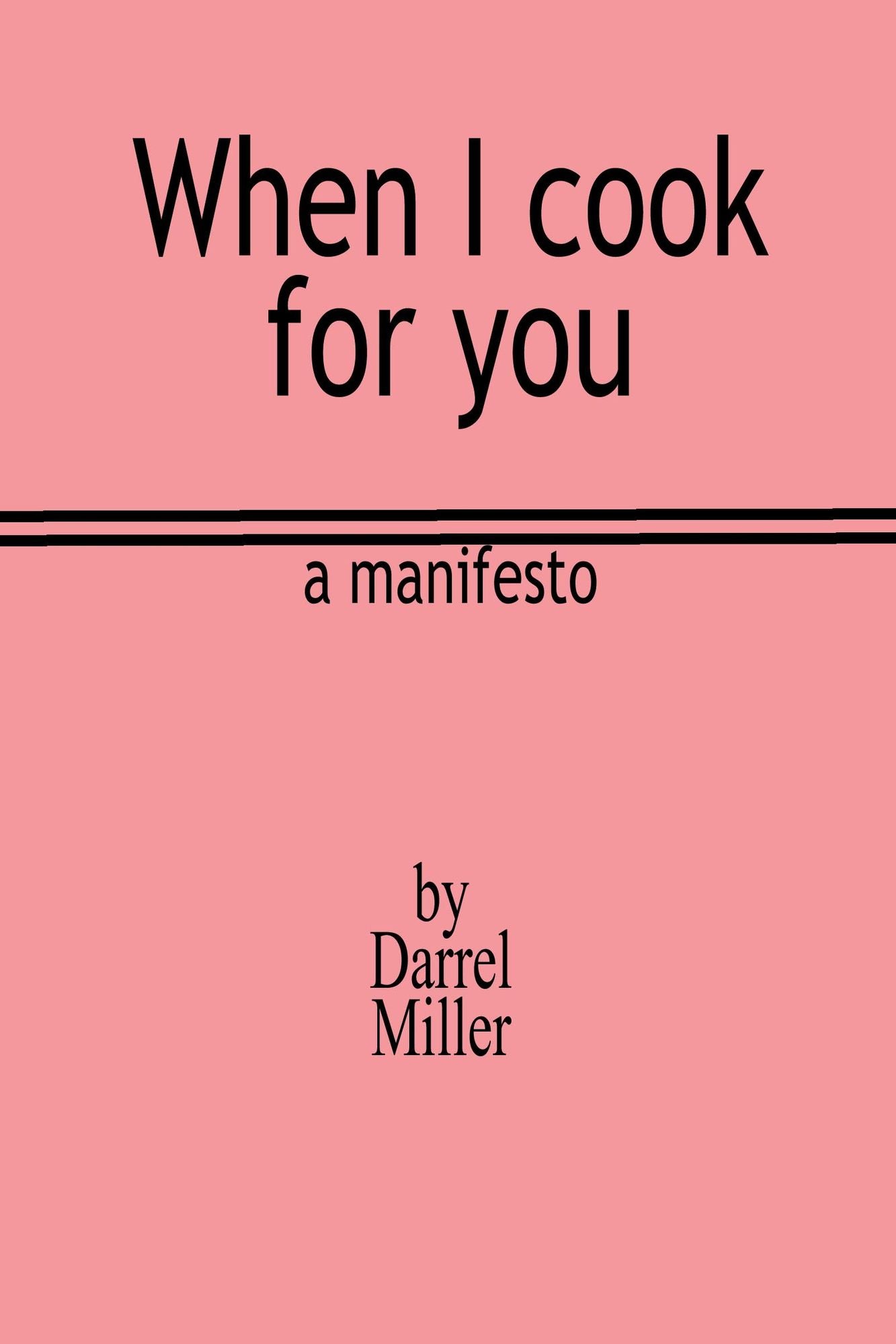 When I Cook for You