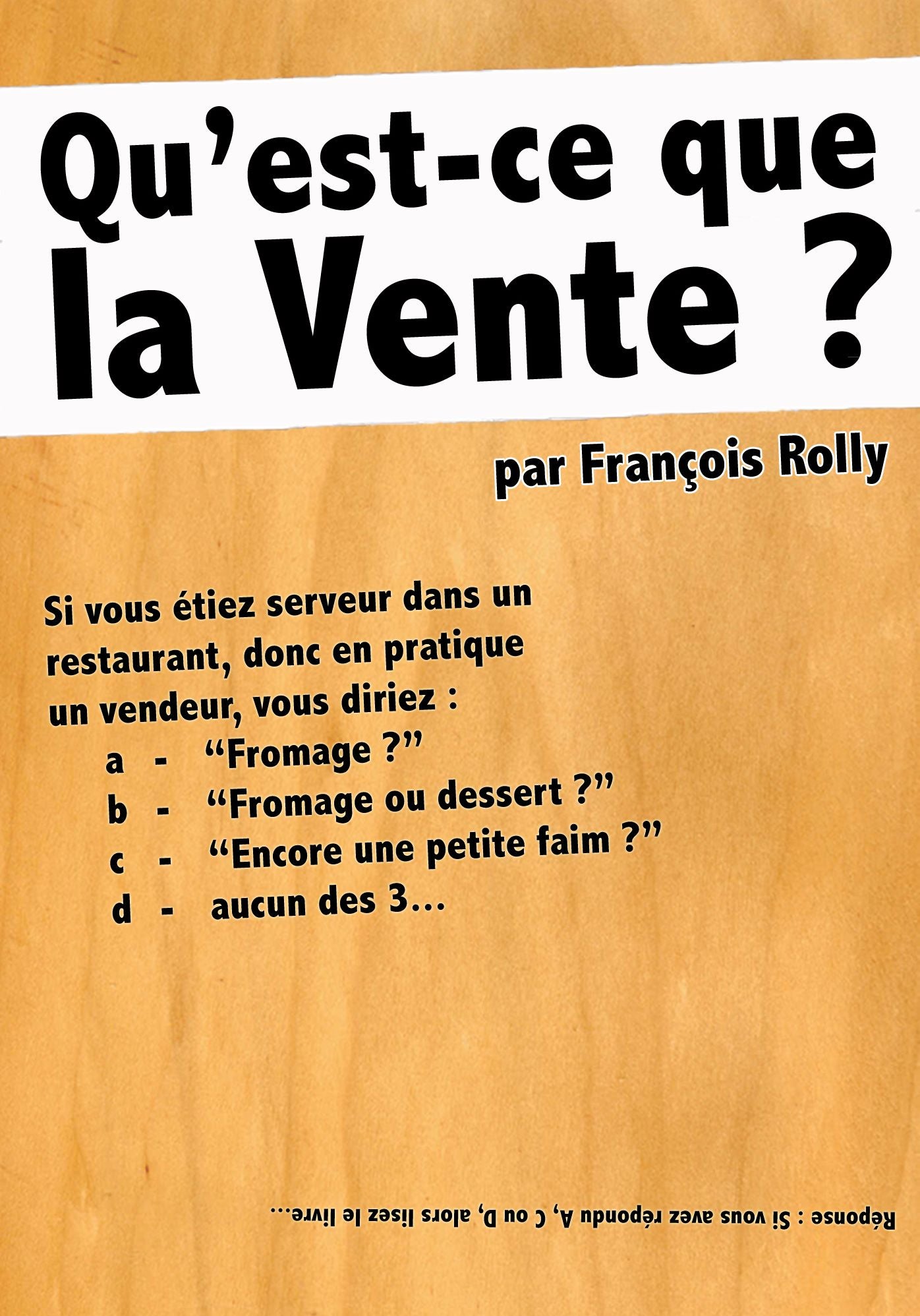 Qu'est-ce que la Vente ?