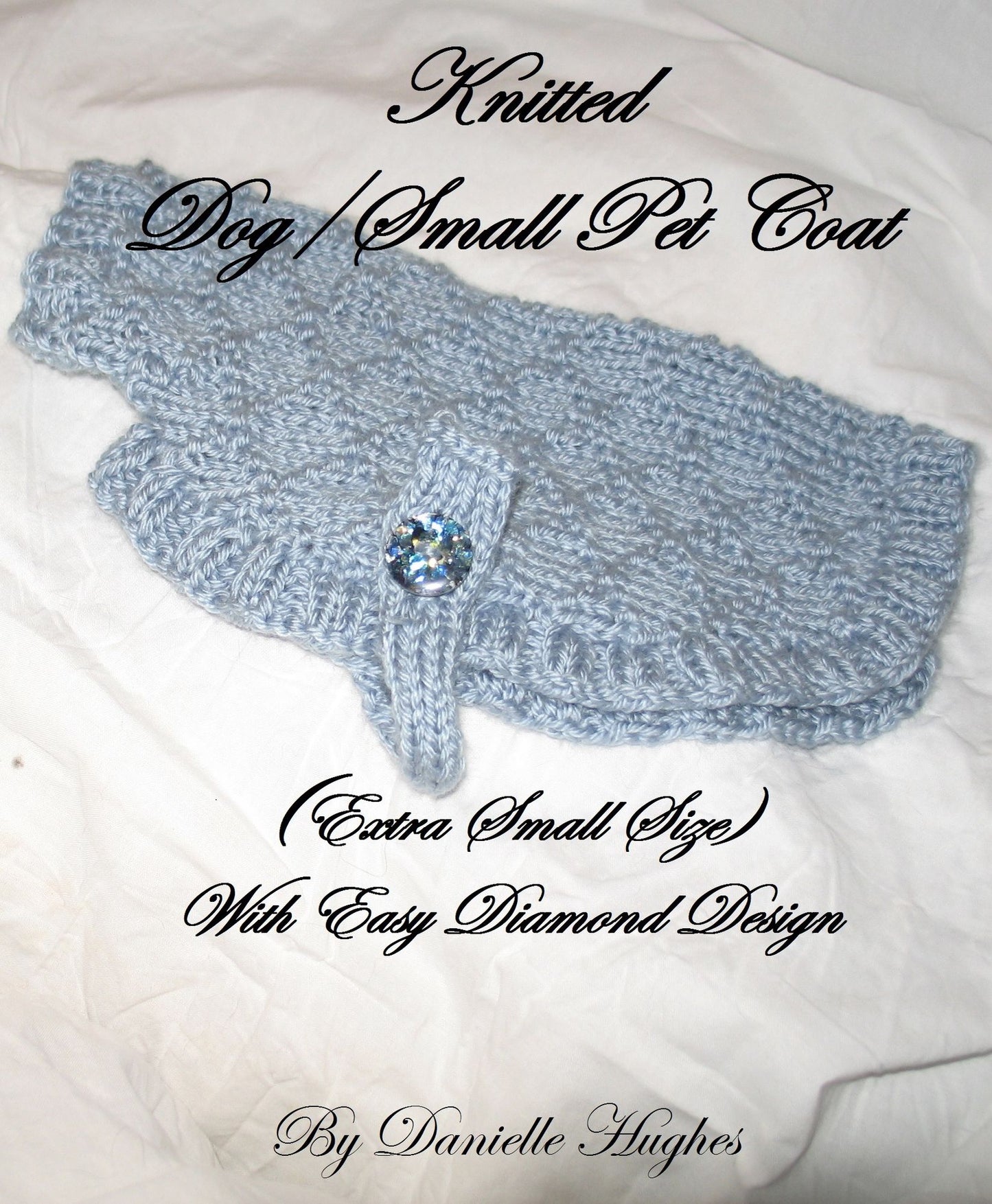 Knitted Dog/Small Pet Coat (Extra Small Size) With Easy Diamond Design