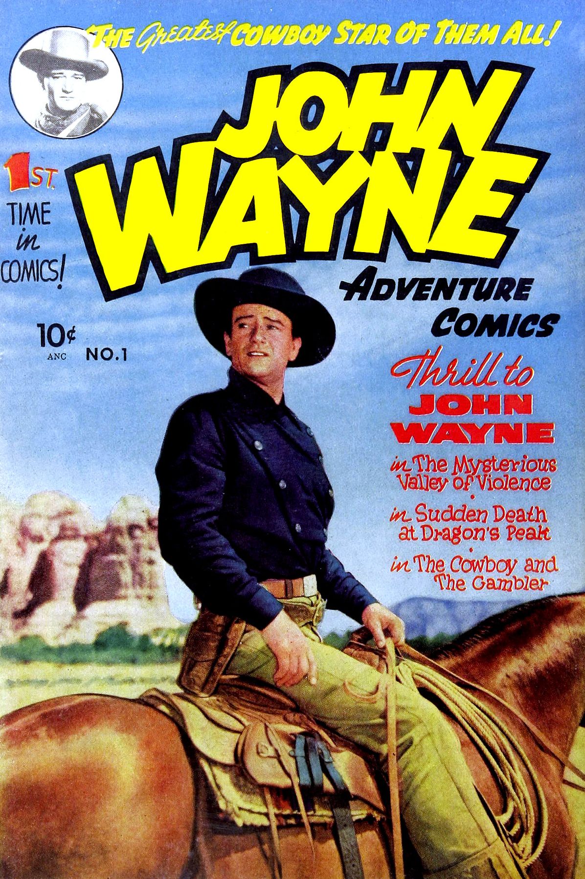 John Wayne Adventure Comics, Number 1, The Mysterious Valley of Violence (NOOK Comic with Zoom View): Digitally Remastered
