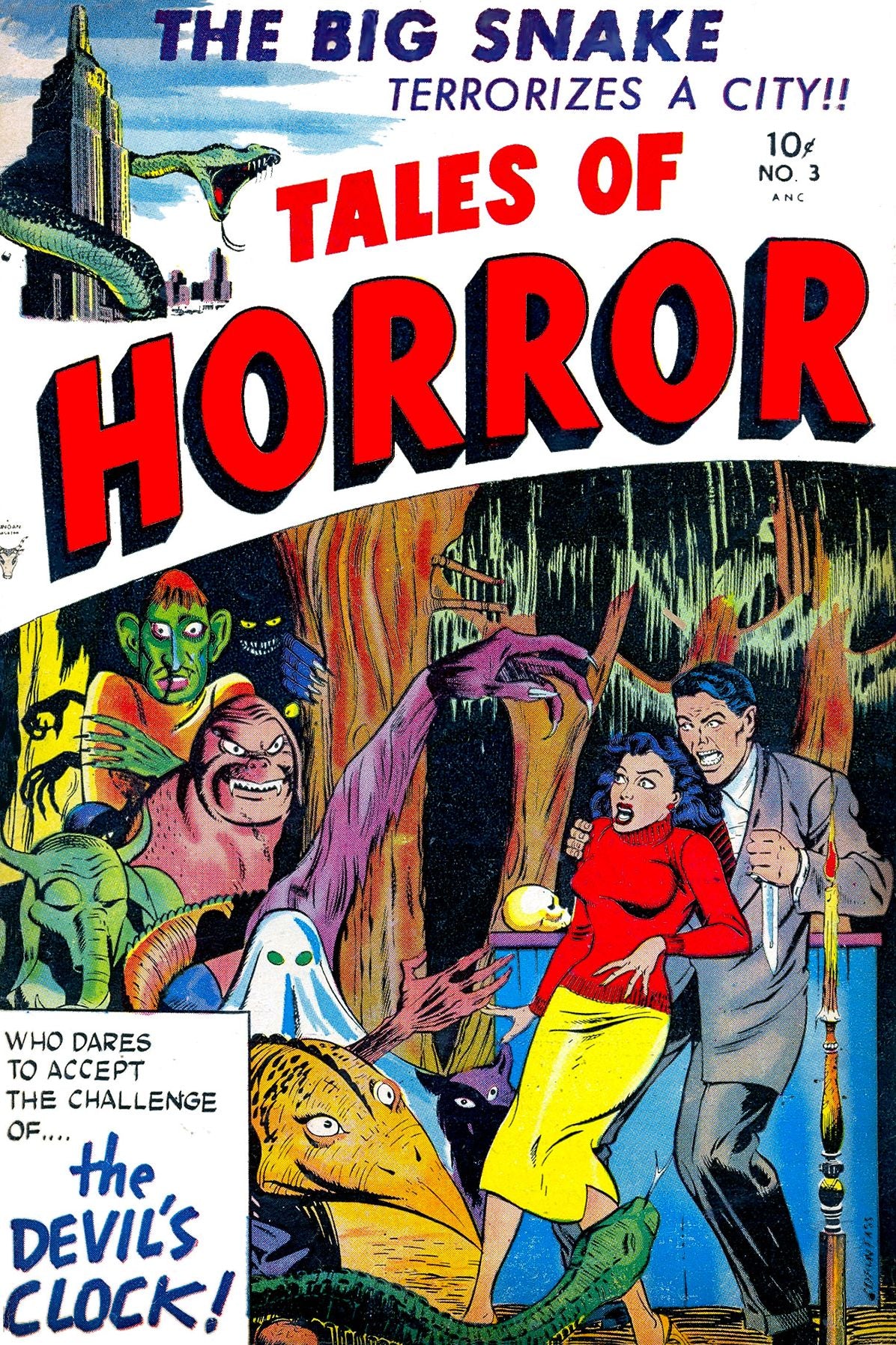 Tales of Horror, Volume 3, The Big Snake Terrorizes a City (NOOK Comic with Zoom View): Digitally Remastered