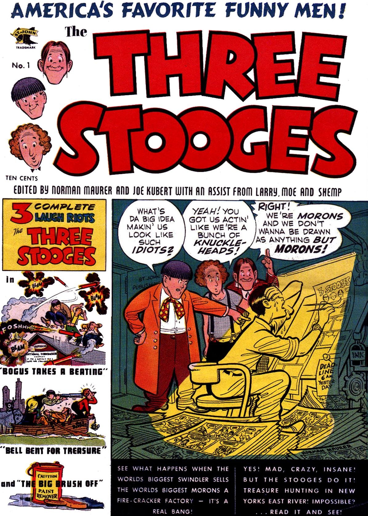 The Three Stooges, Number 1, Bogus Takes a Beating (NOOK Comic with Zoom View): Digitally Remastered