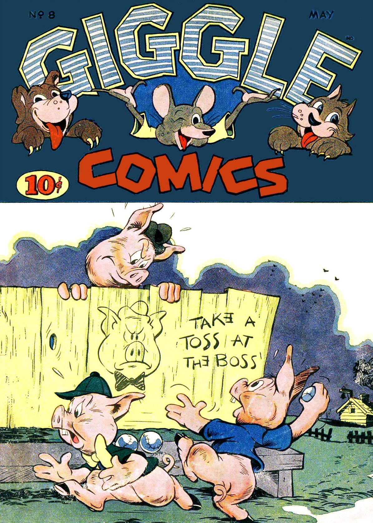 Giggle Comics, Number 8, Take a Toss at the Boss (NOOK Comic with Zoom View): Digitally Remastered