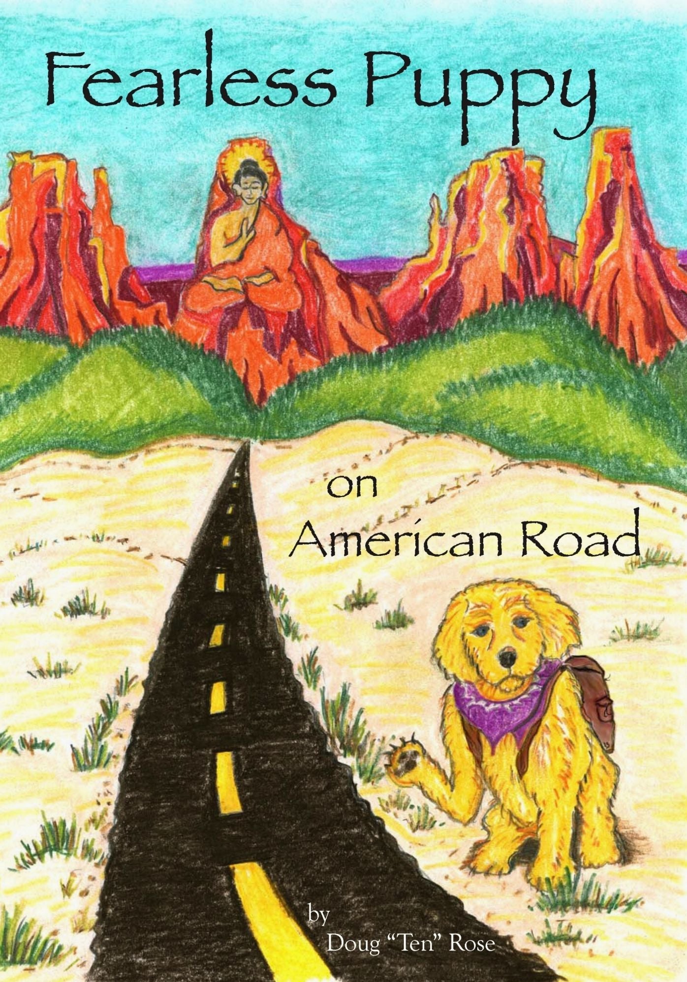 Fearless Puppy on American Road