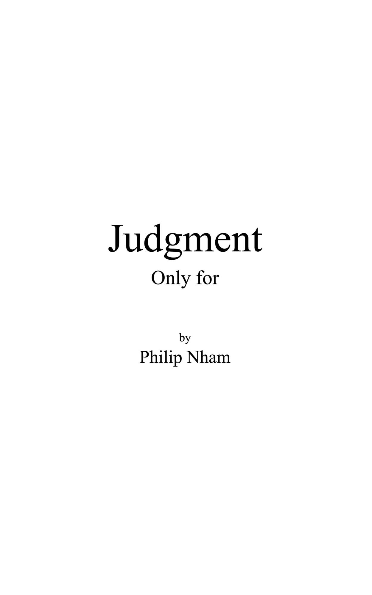 Judgment: Explained to Me