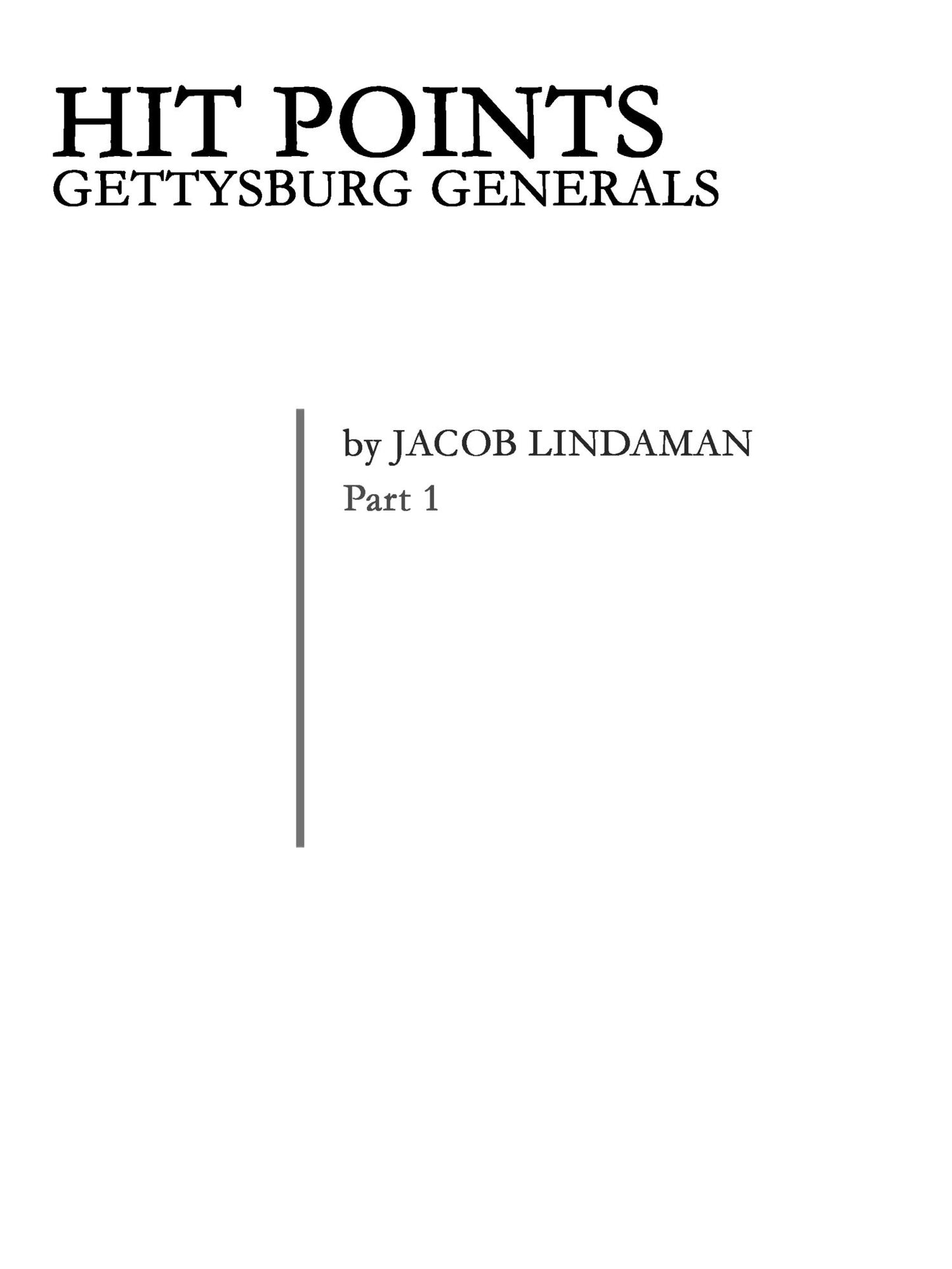 Hit Points: Gettysburg Generals