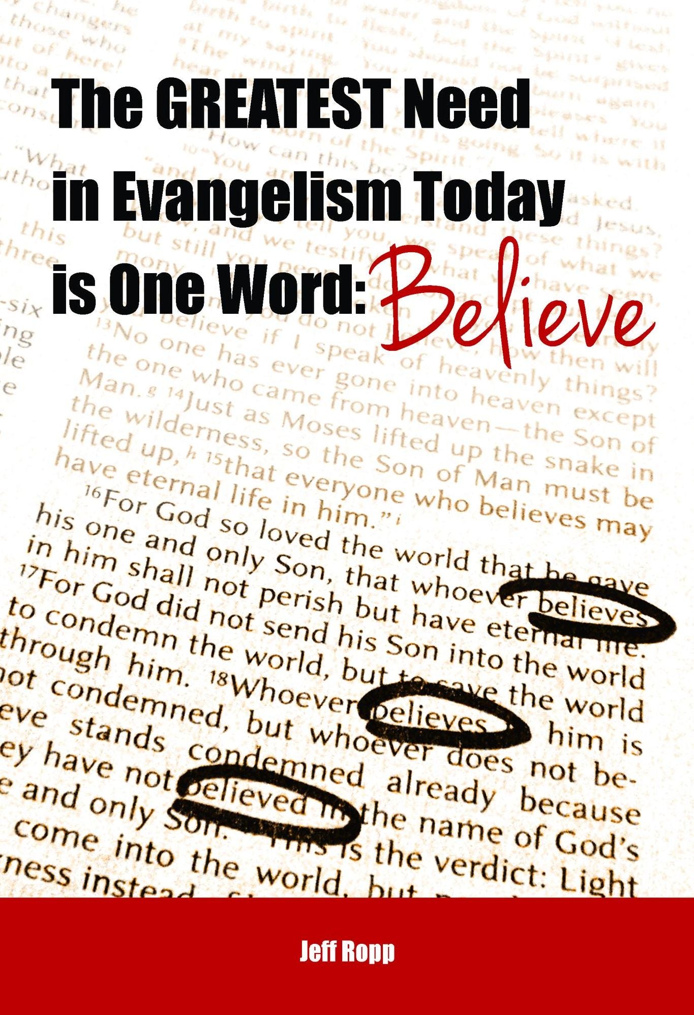 The Greatest Need in Evangelism Today is One Word: Believe
