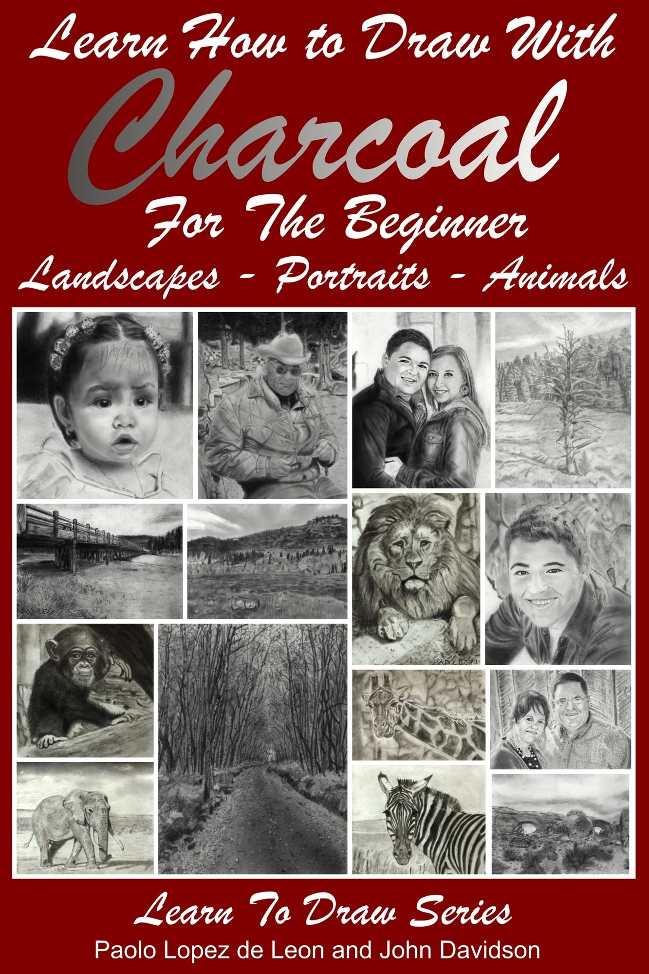 Learn How to Draw with Charcoal For The Beginner: Landscapes - Portraits - Animals