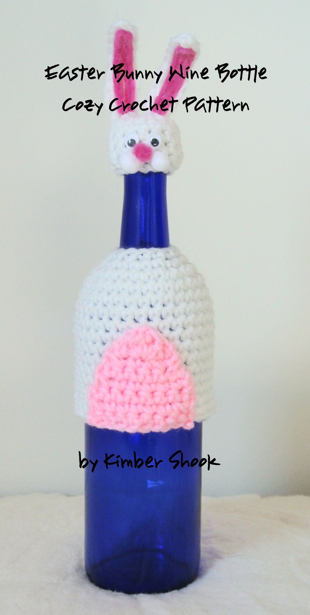 Easter Bunny Wine Bottle Cozy Crochet Pattern