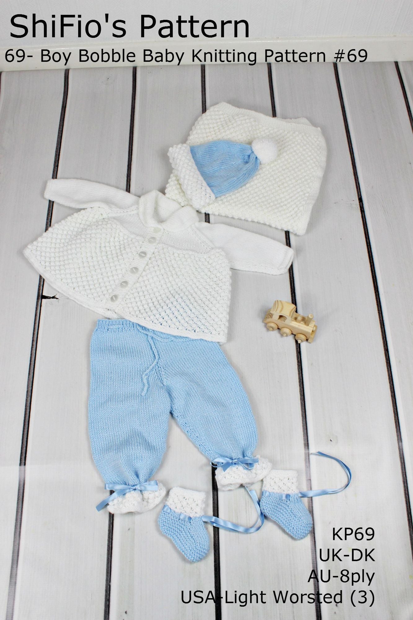 69- Boy Bobble Baby Knitting Pattern #69