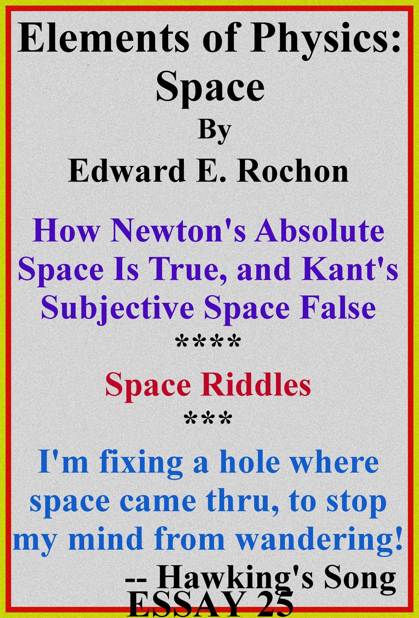 Elements of Physics: Space
