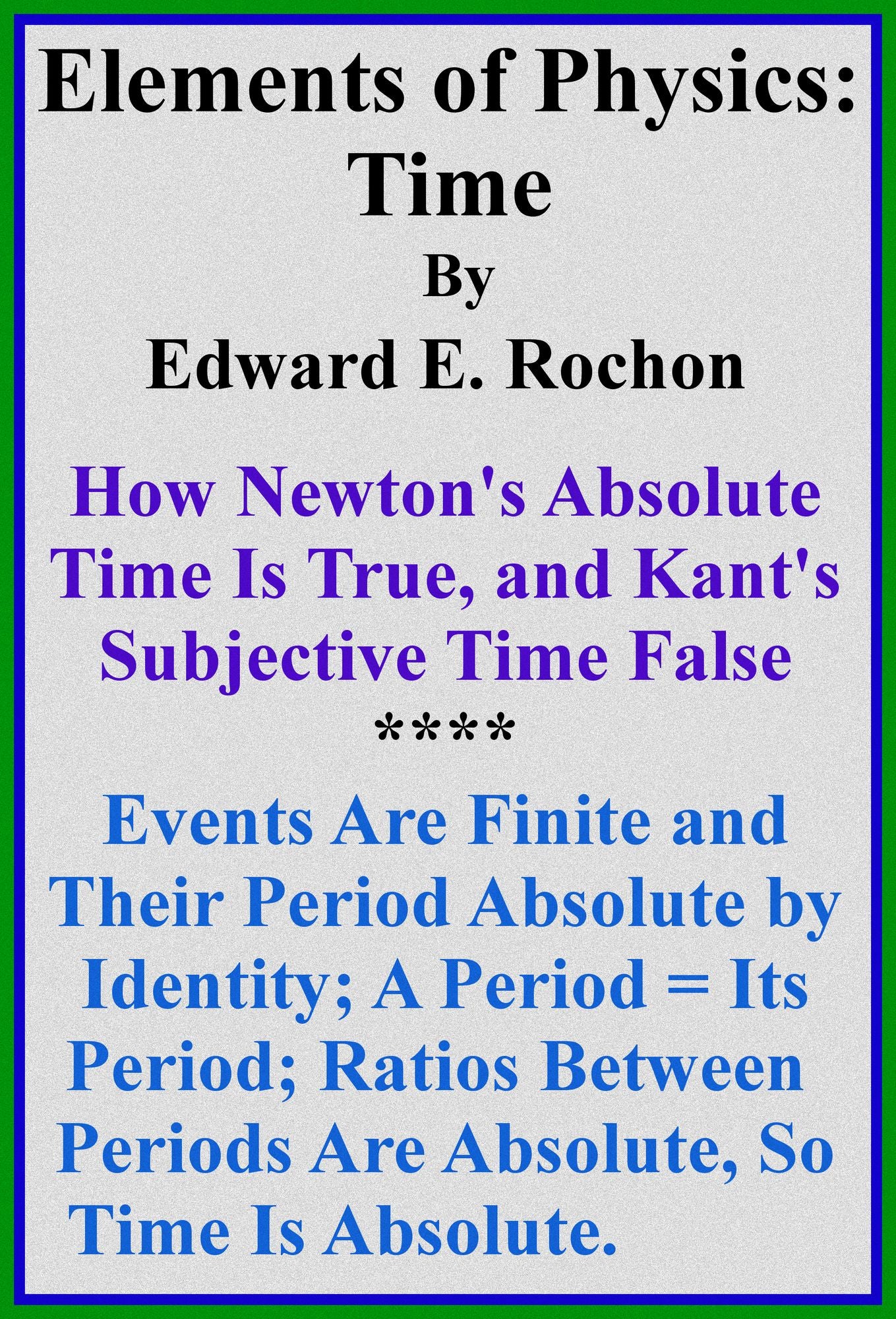 Elements of Physics: Time