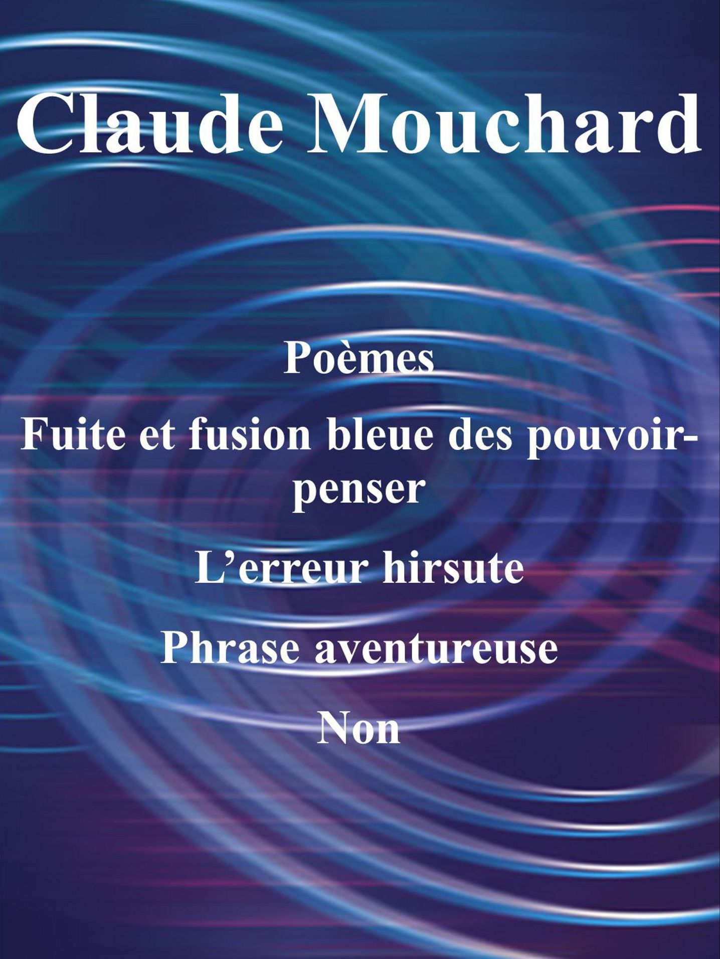 Poemes, Fuite et fusion bleue des pouvoir-penser, L'erreur hirsute, Phrase aventureuse, Non (une ebauche)