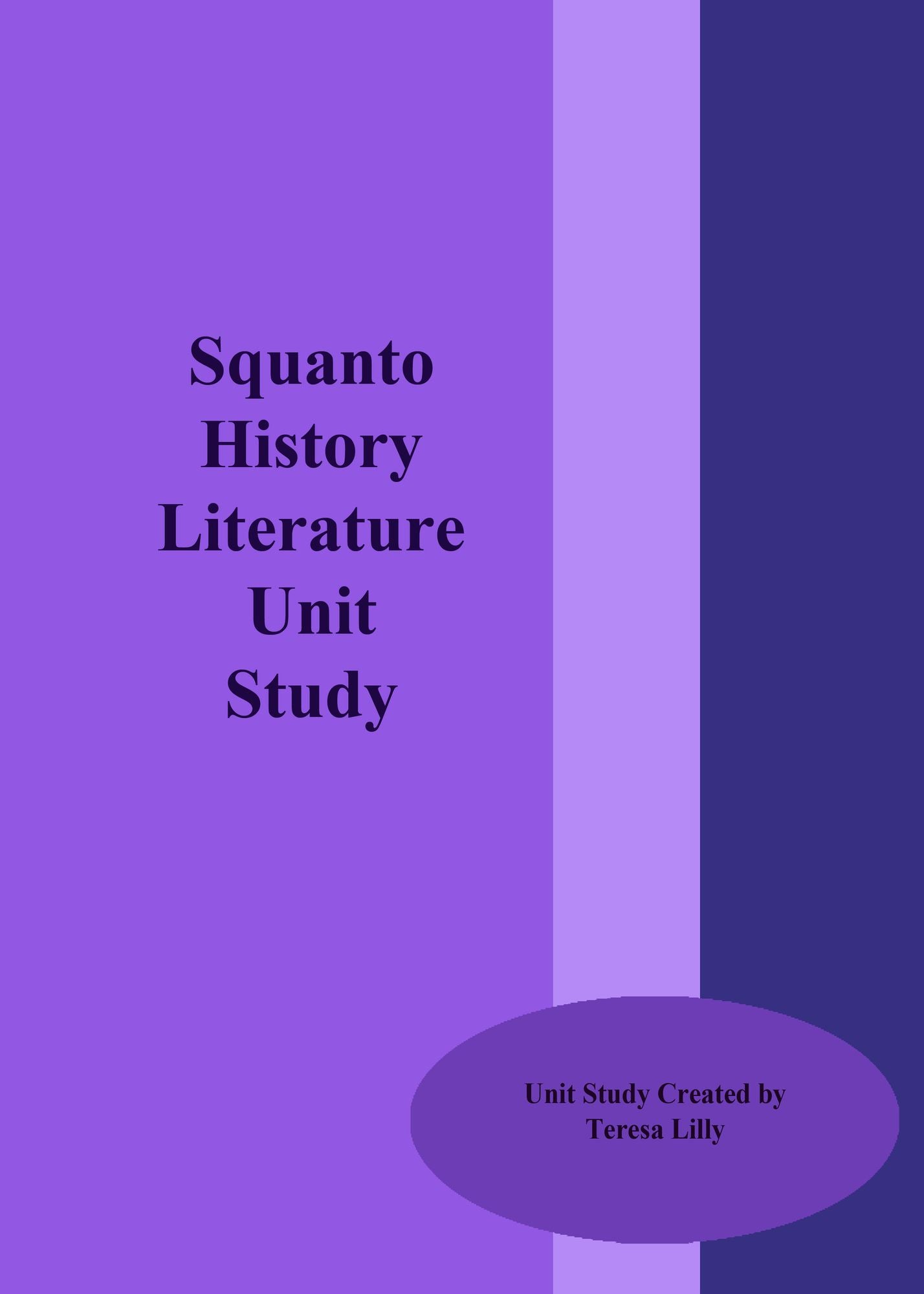 Squanto History Literature Unit Study