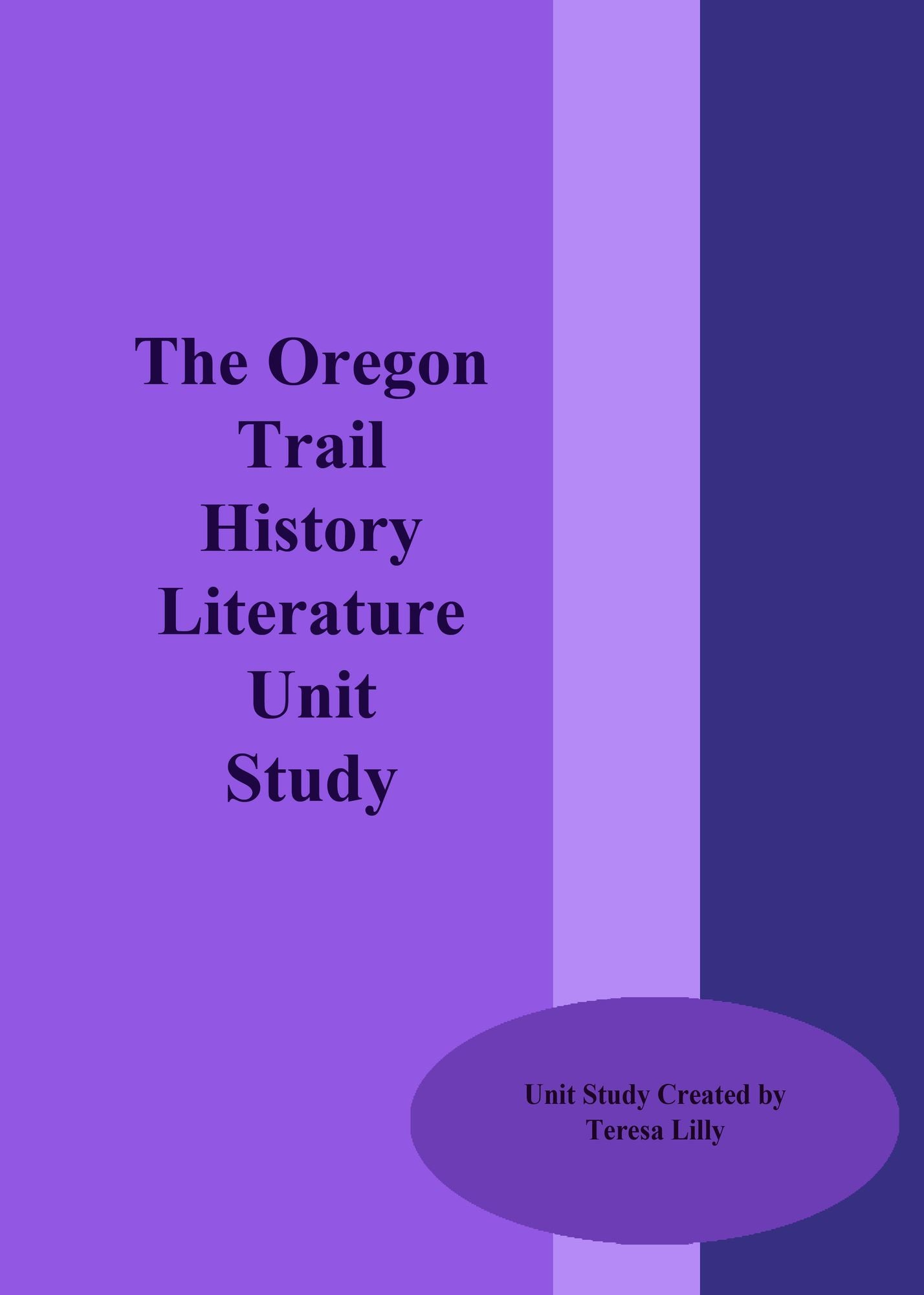 The Oregon Trail History Literature Unit Study