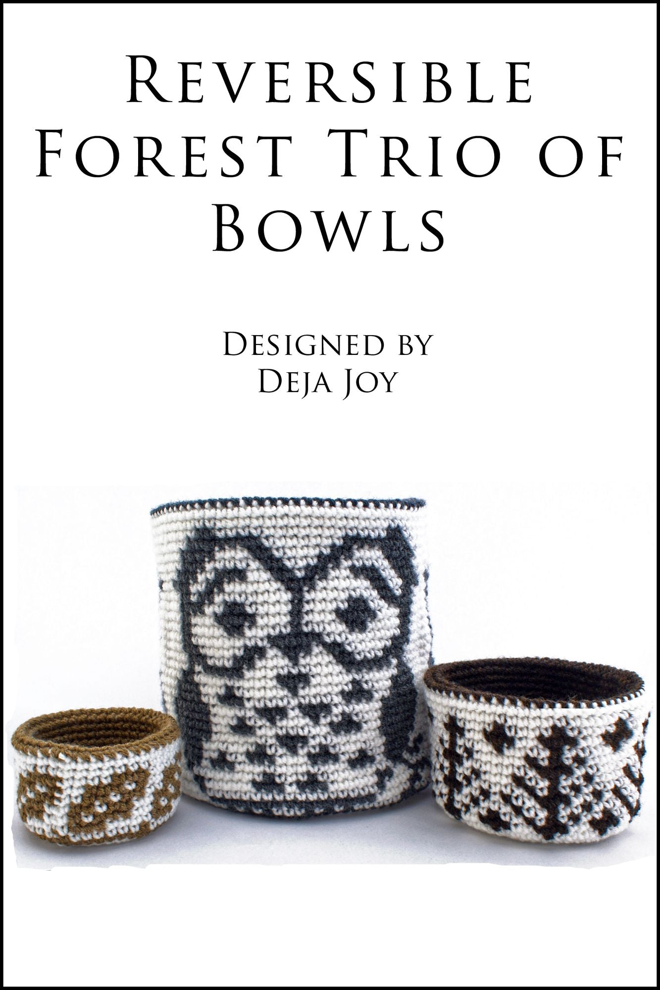 Reversible Forest Trio of Bowls