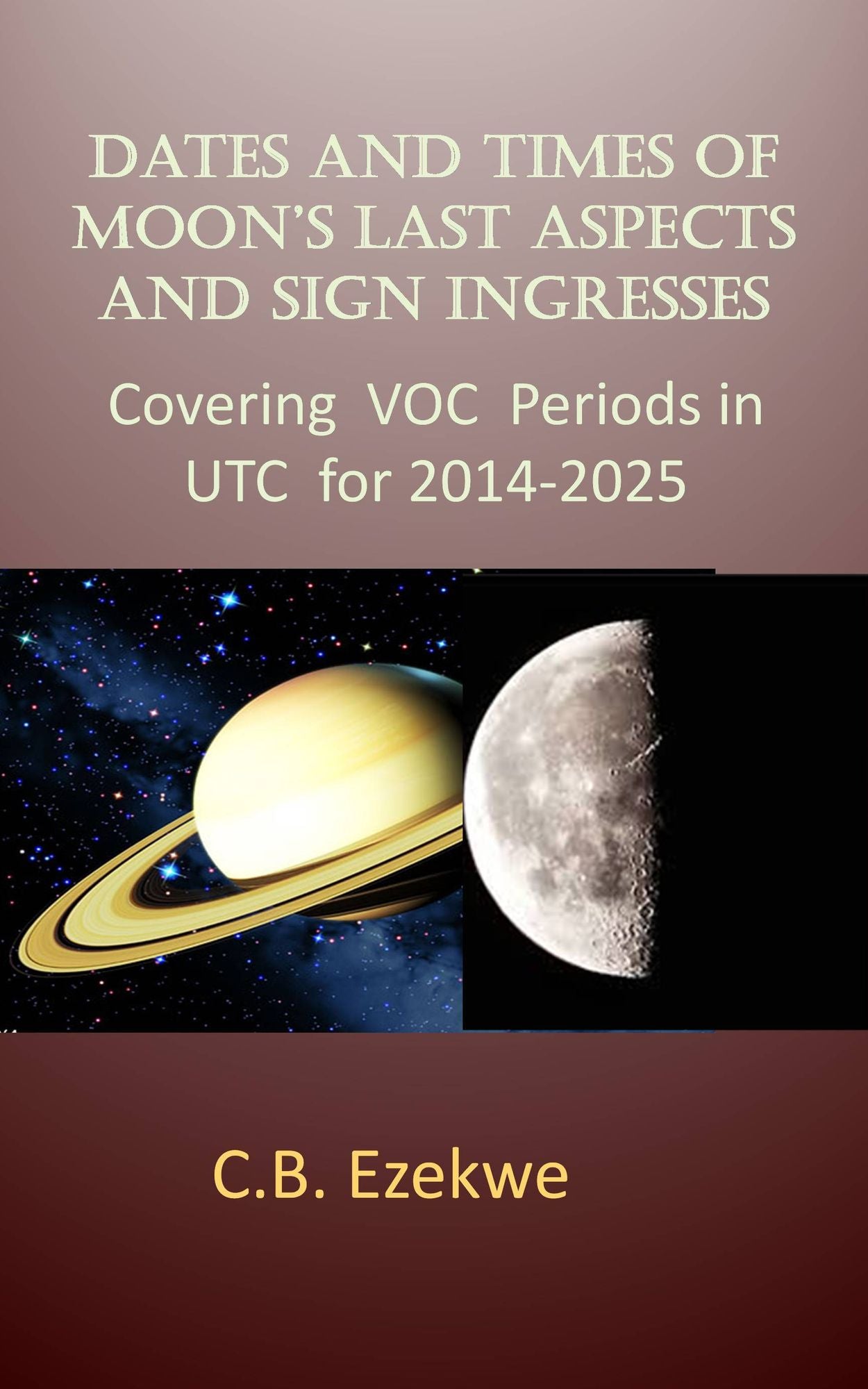 Dates and Times of Moon's Last Aspects and Sign Ingresses: Covering Void of Course Periods for 2014-2025