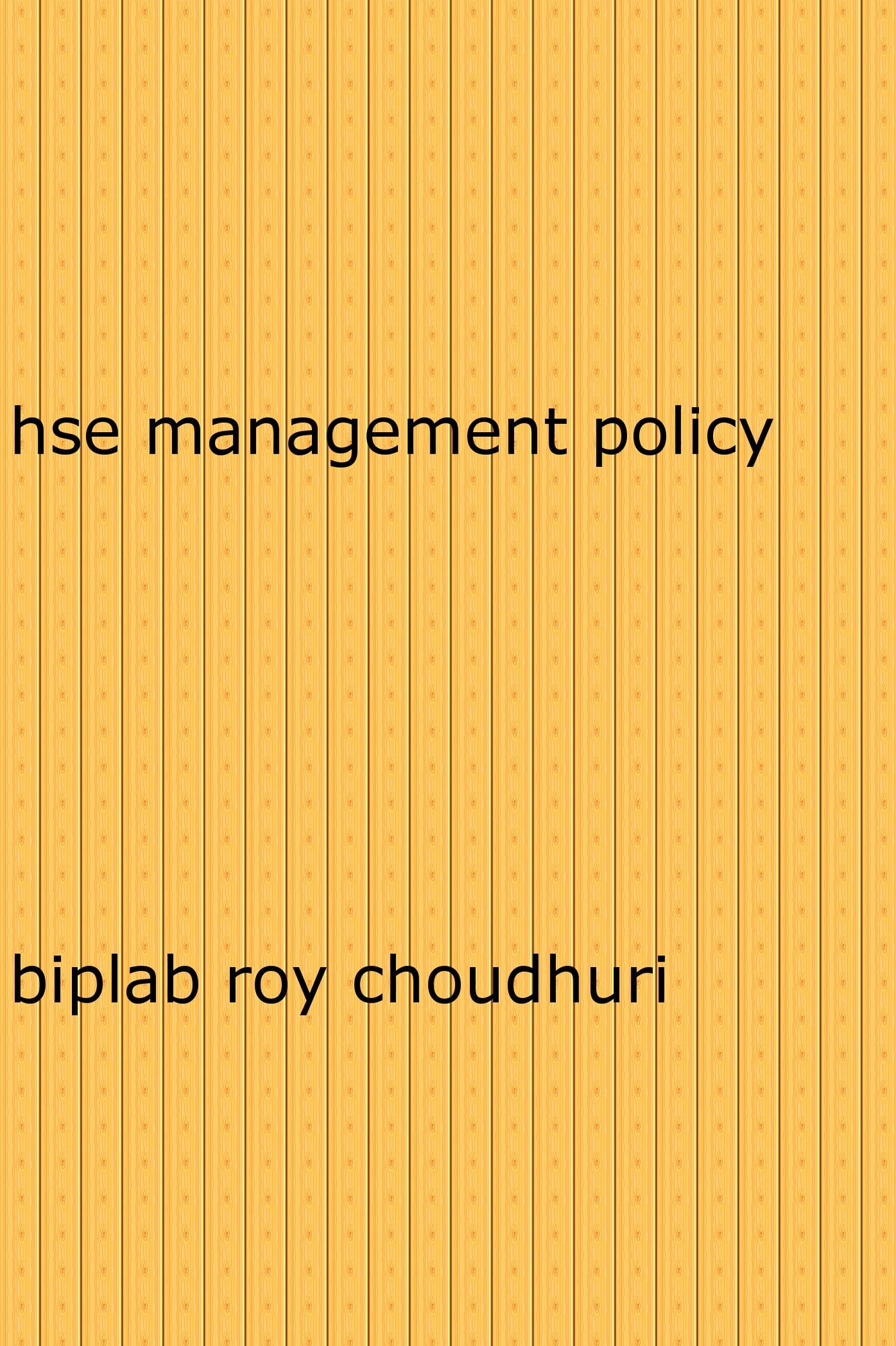 Hse Management Policy