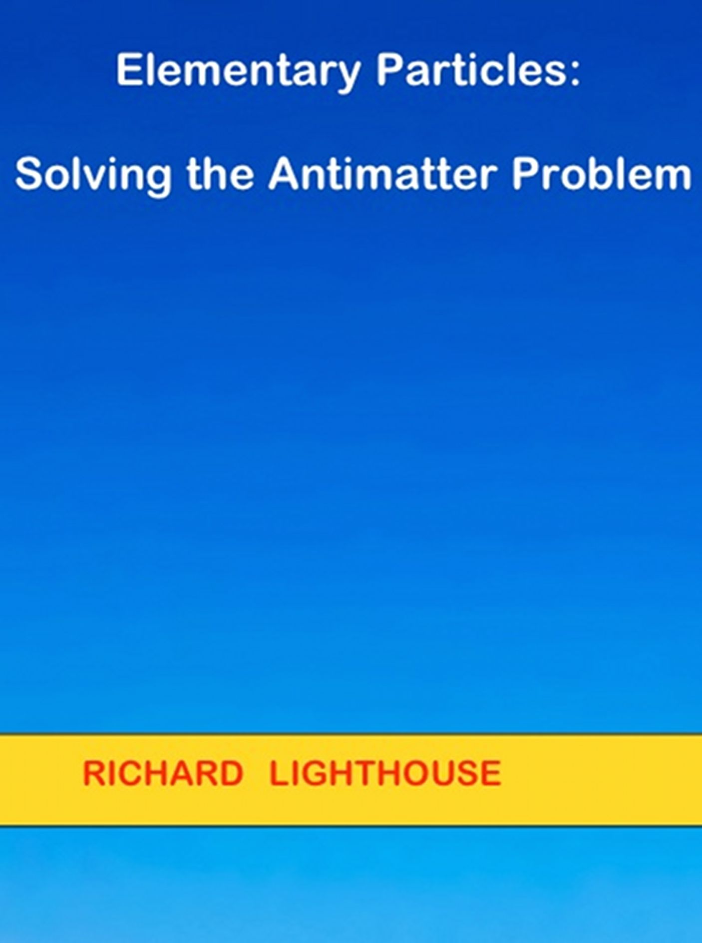 Elementary Particles: Solving the Antimatter Problem