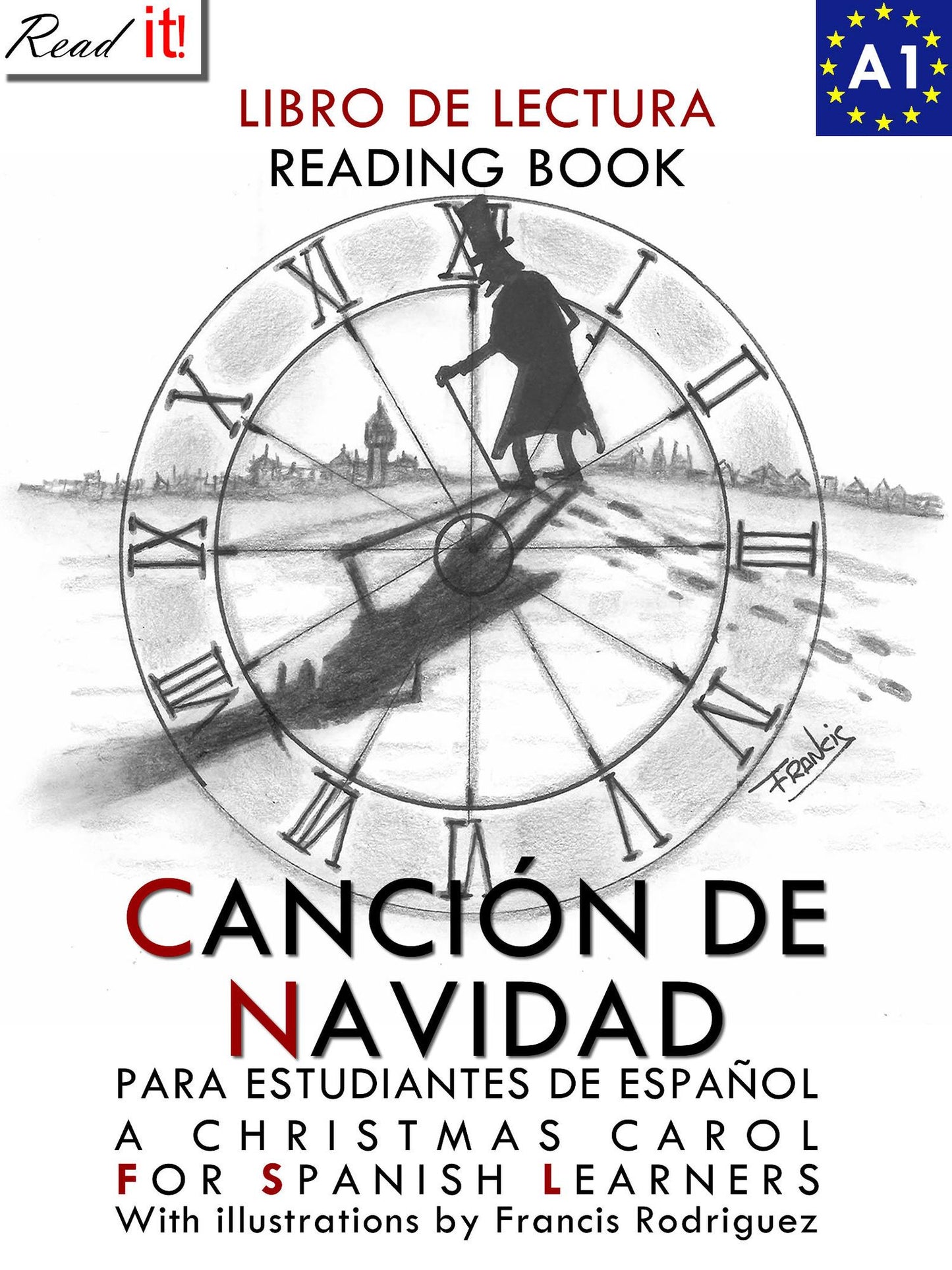 Canción de Navidad para estudiantes de español. Libro de lectura Nivel A1. Principiantes.