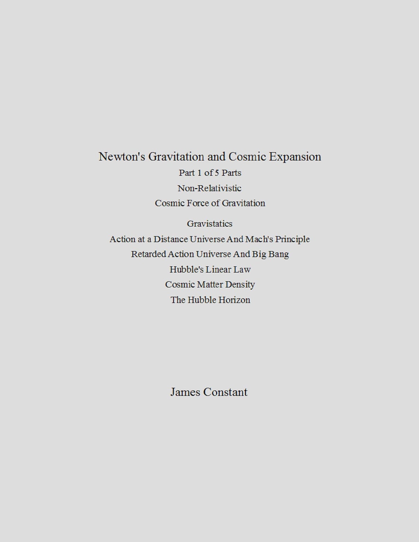 Newton's Gravitation and Cosmic Expansion (I. Non-Relativistic)
