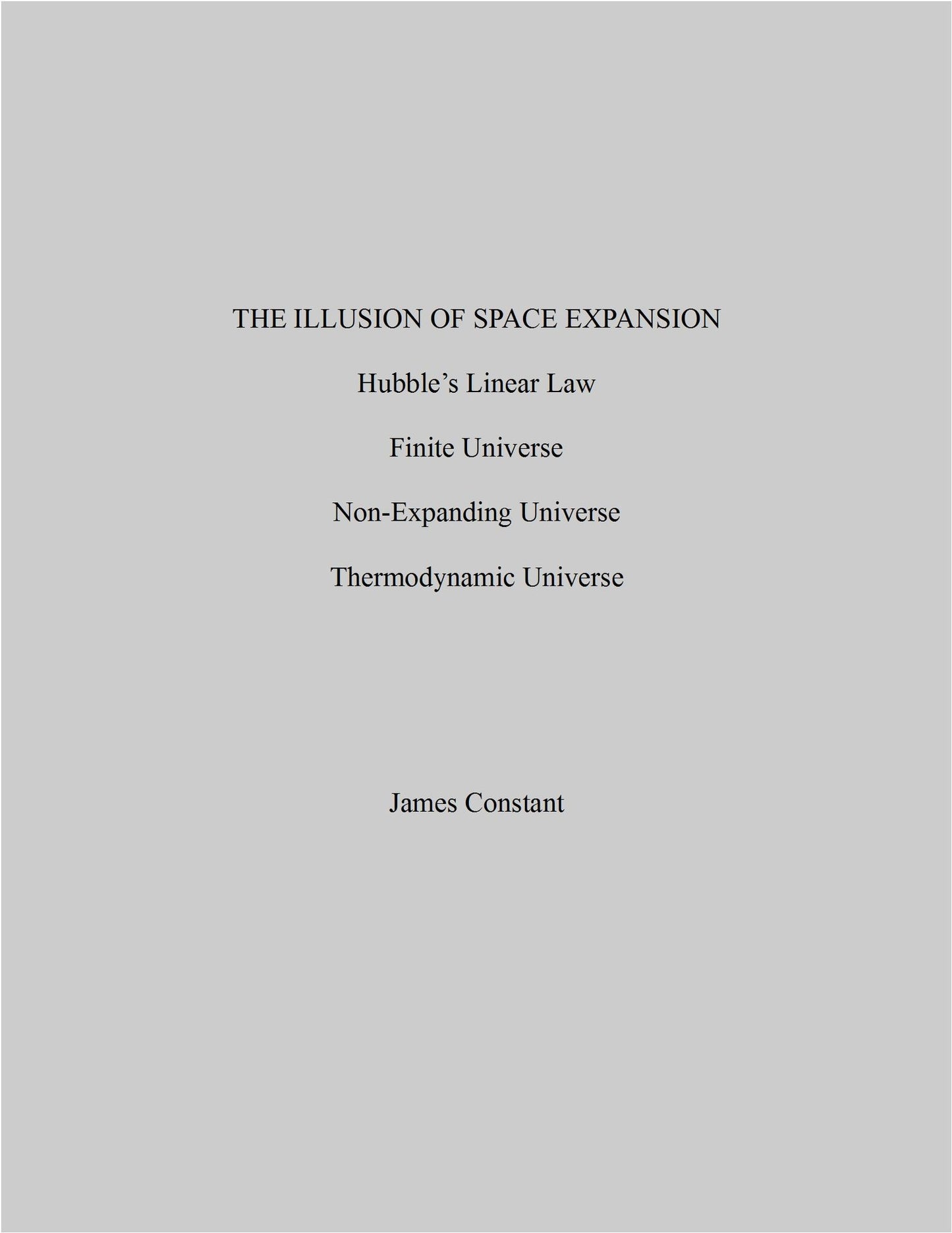 The Illusion of Space Expansion