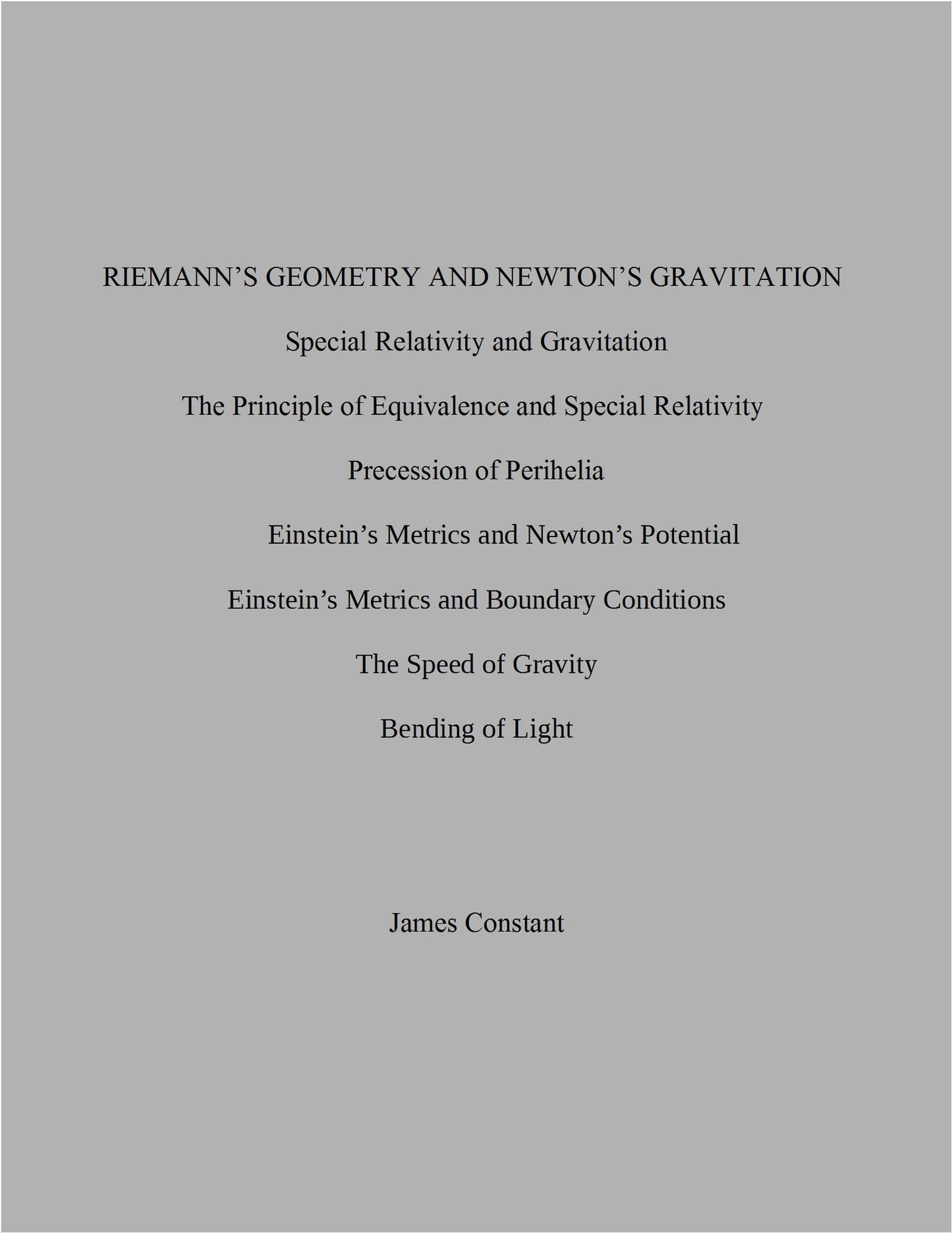Riemann's Geometry and Newton's Gravitation
