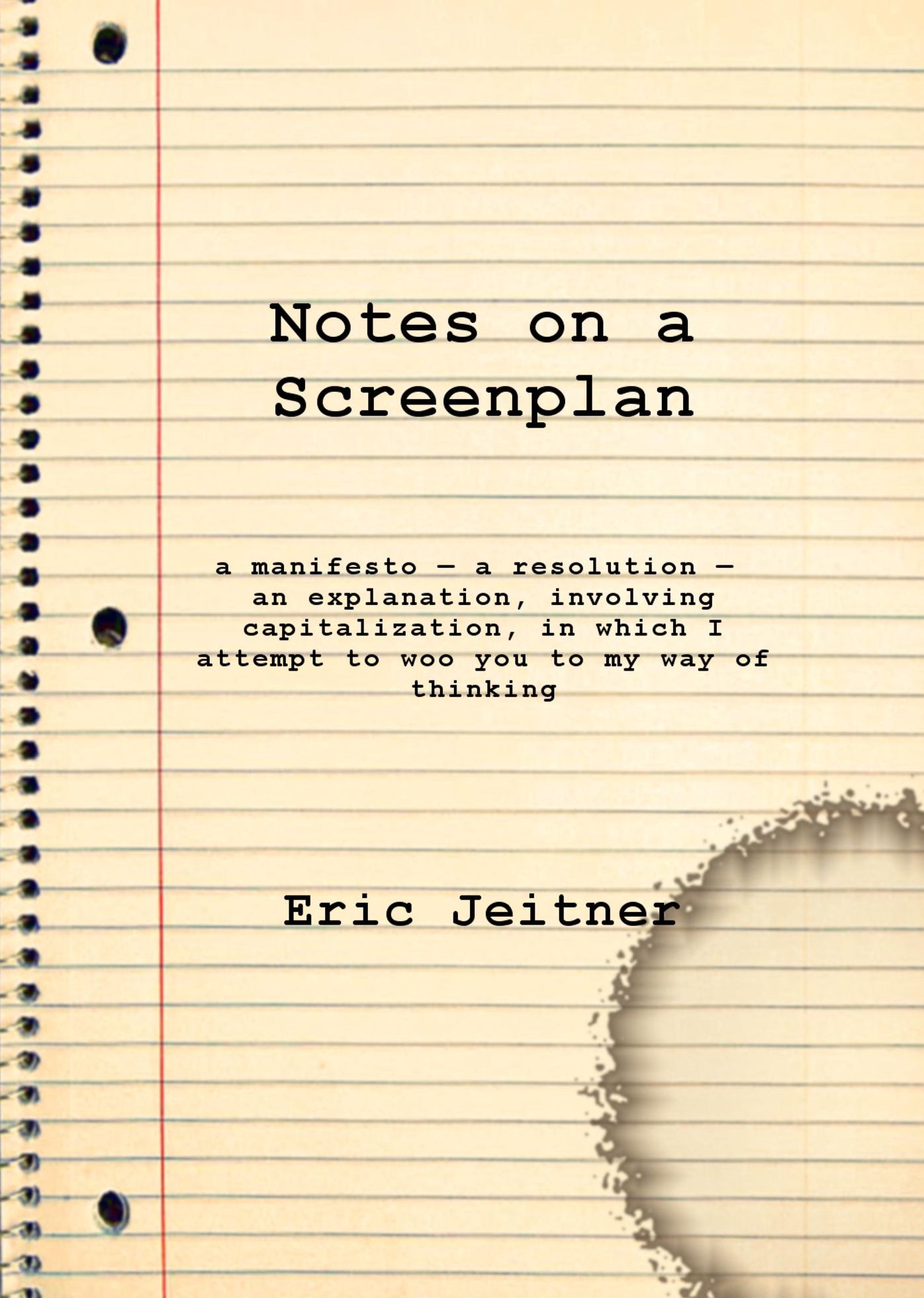 Notes on a Screenplan