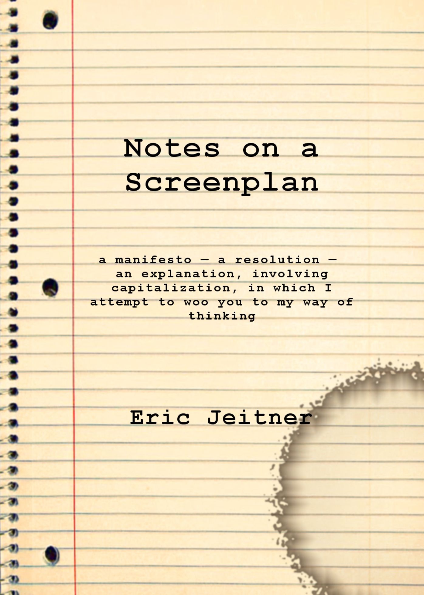 Notes on a Screenplan
