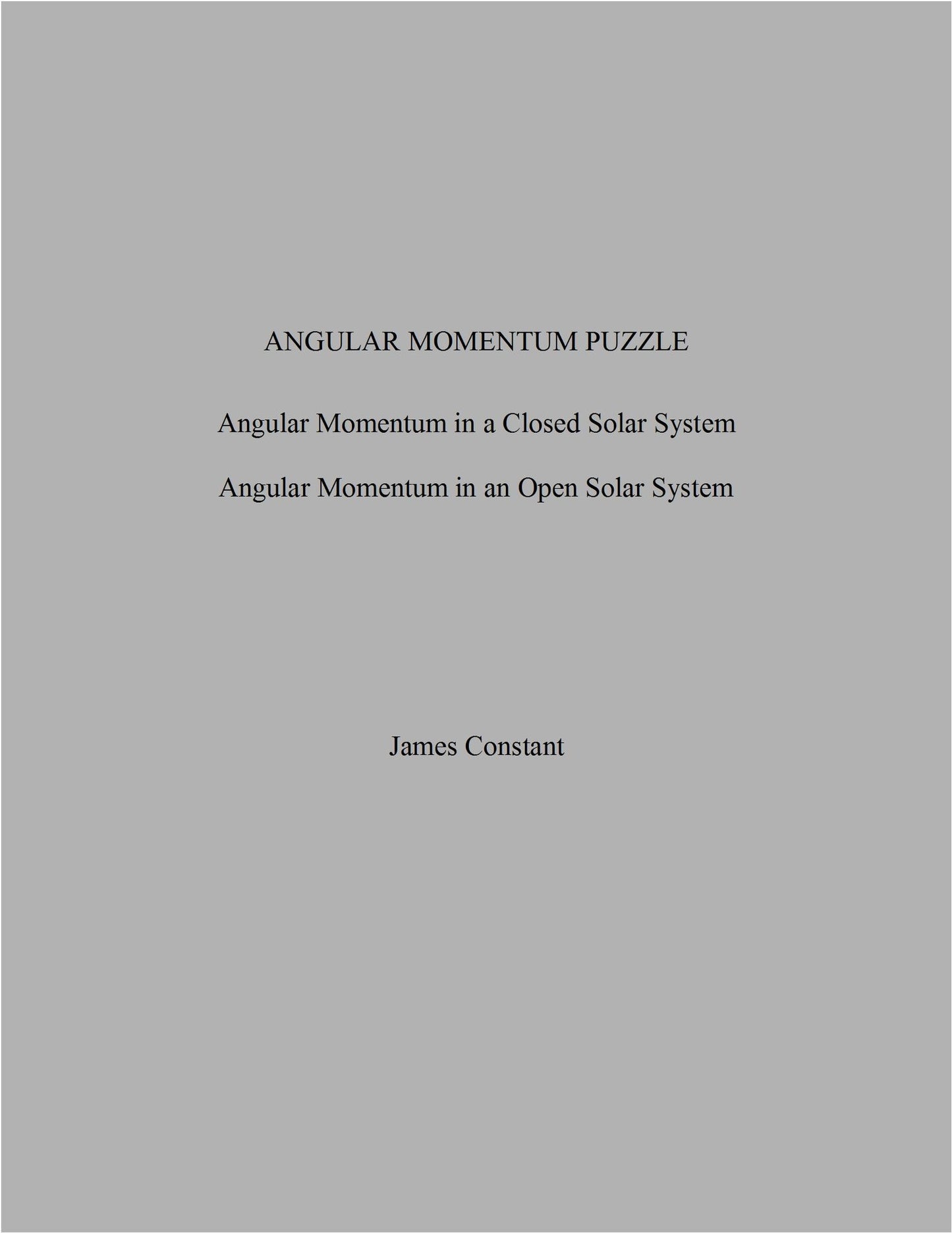 Angular Momentum Puzzle