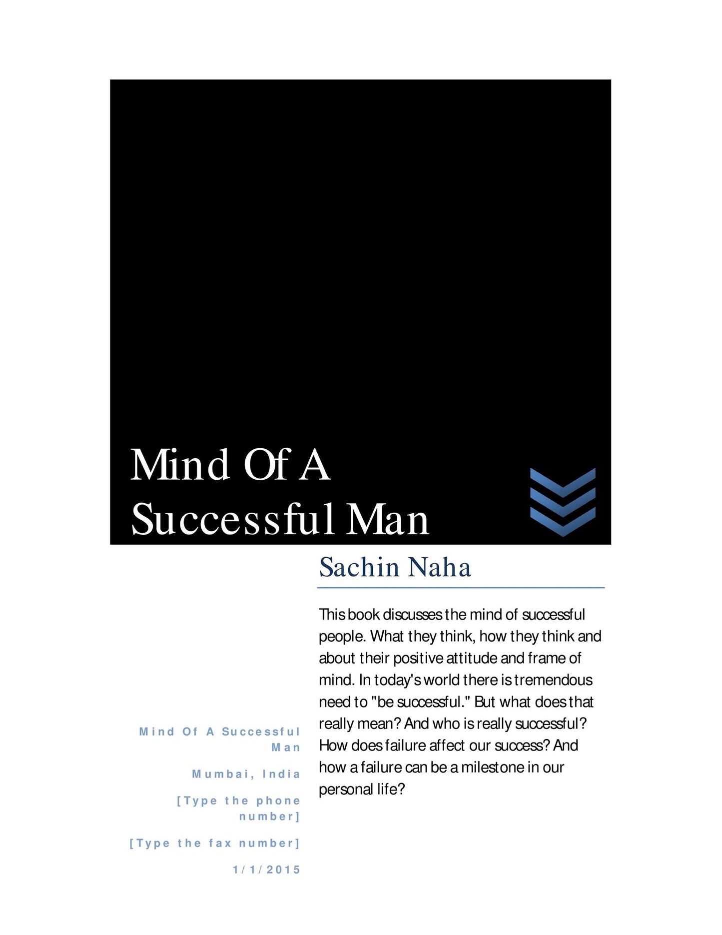 Mind Of A Successful Man