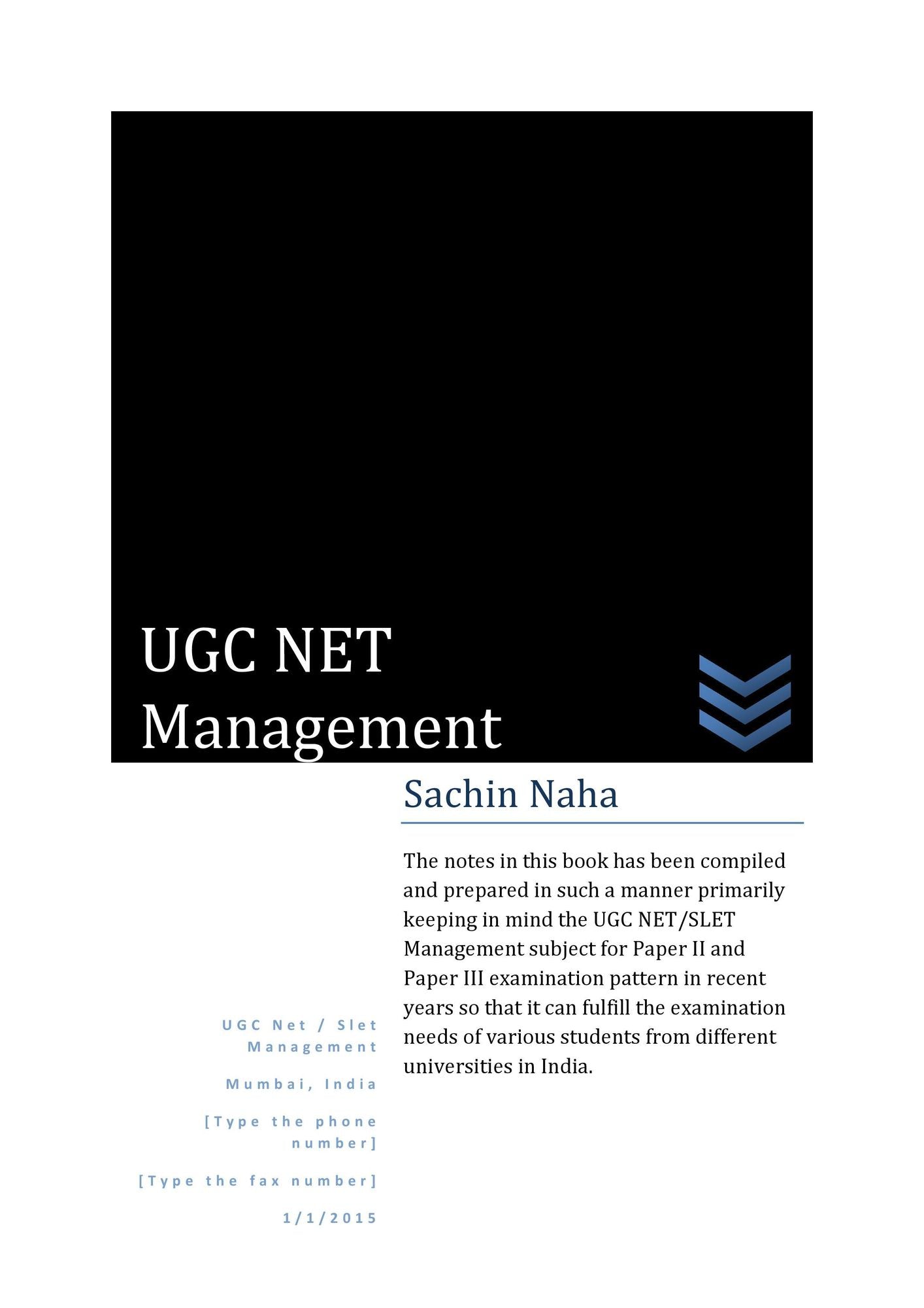 Ugc Net / Slet Management