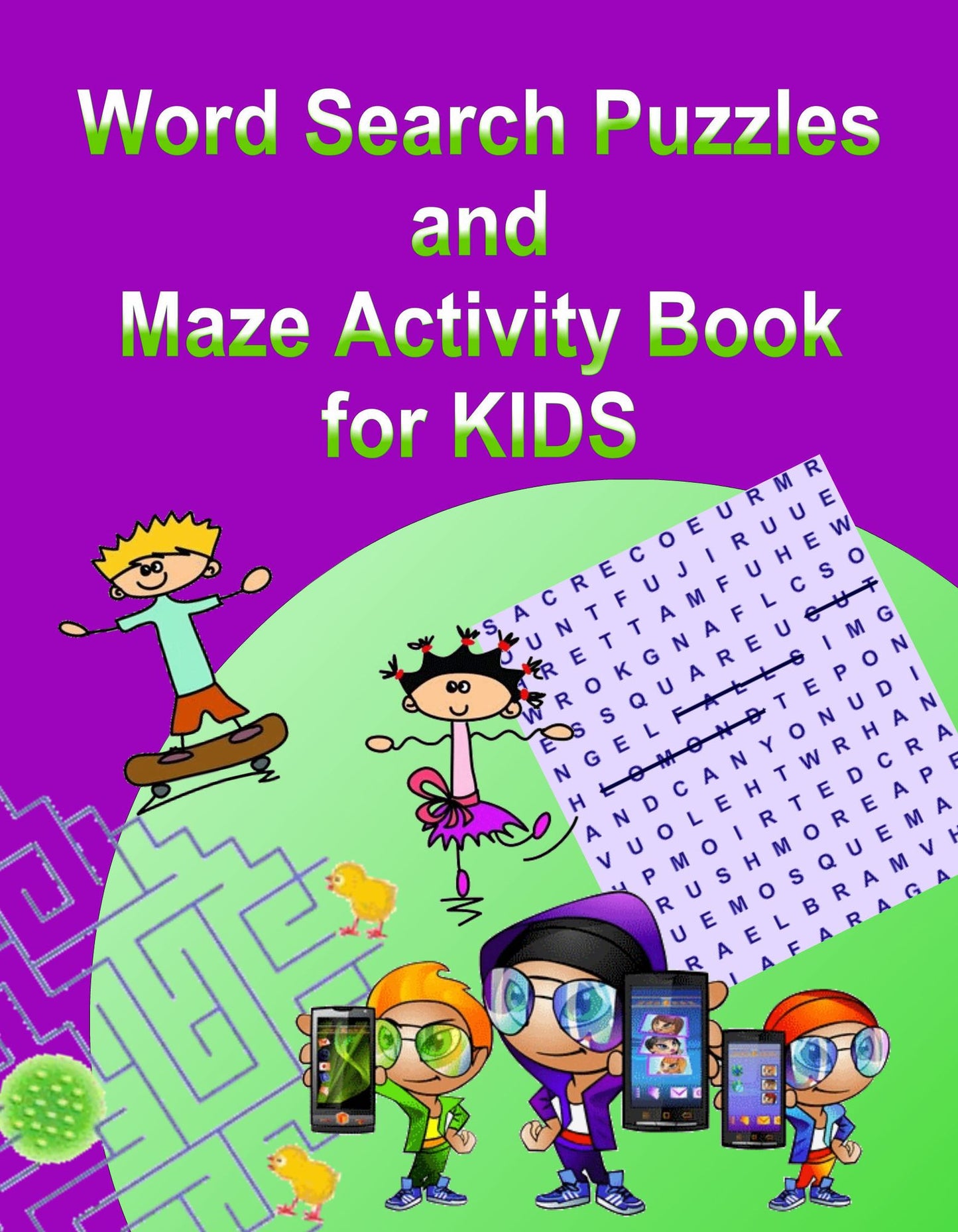 Word Search Puzzles and Maze Activity Book for KIDS